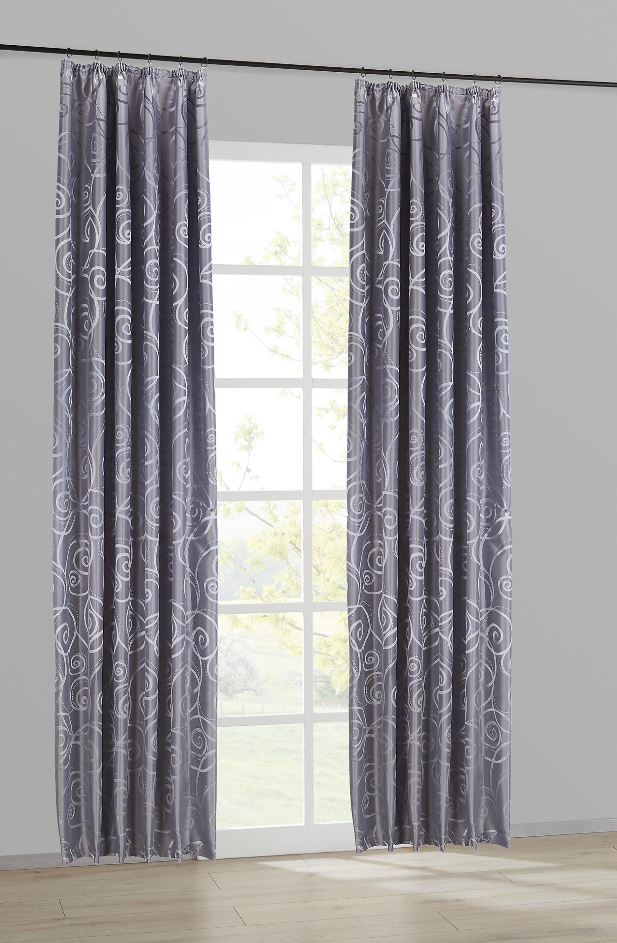 silver edition Dekovorhang Triest silber B/H: ca. 140x300 cm