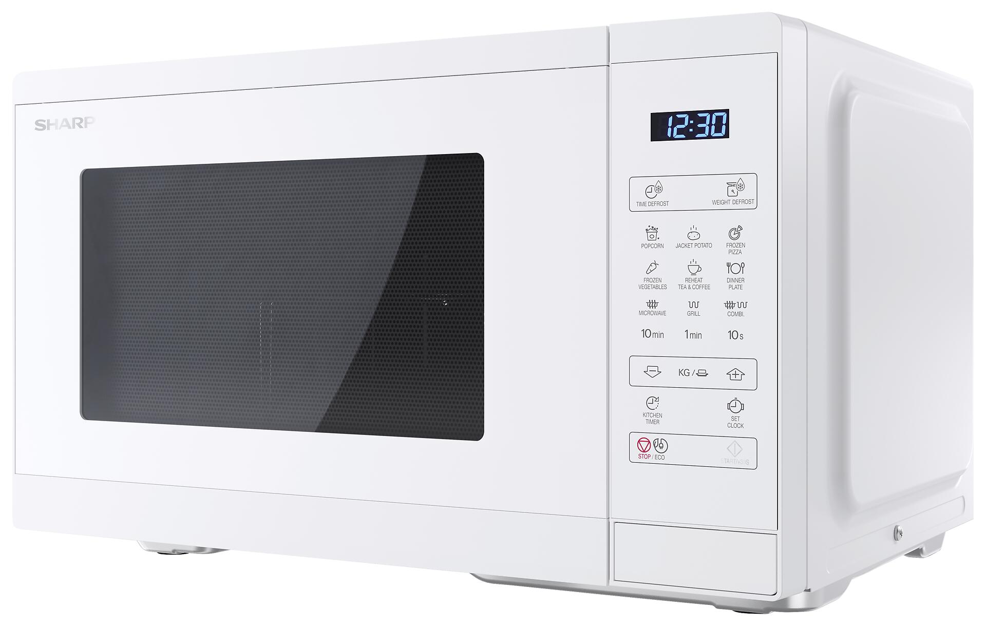 Sharp Mikrowelle mit Grill YC-MG252AE-C weiß Kunststoff B/H/T: ca. 47,2x28x34,5 cm