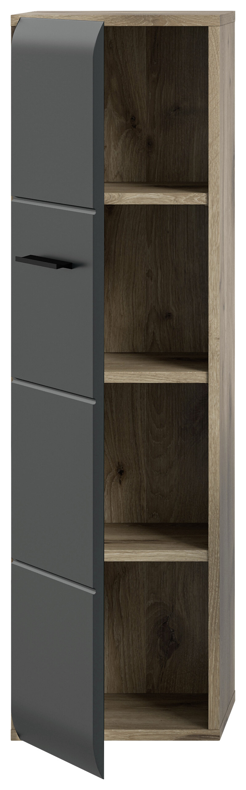 Stauraumelement Ice Nox Oak Nachbildung schwarz matt B/H/T: ca. 30x106x30 cm Stauraumelement Ice Nox Oak Nachbildung schwarz matt B/H/T: ca. 30x106x30 cm