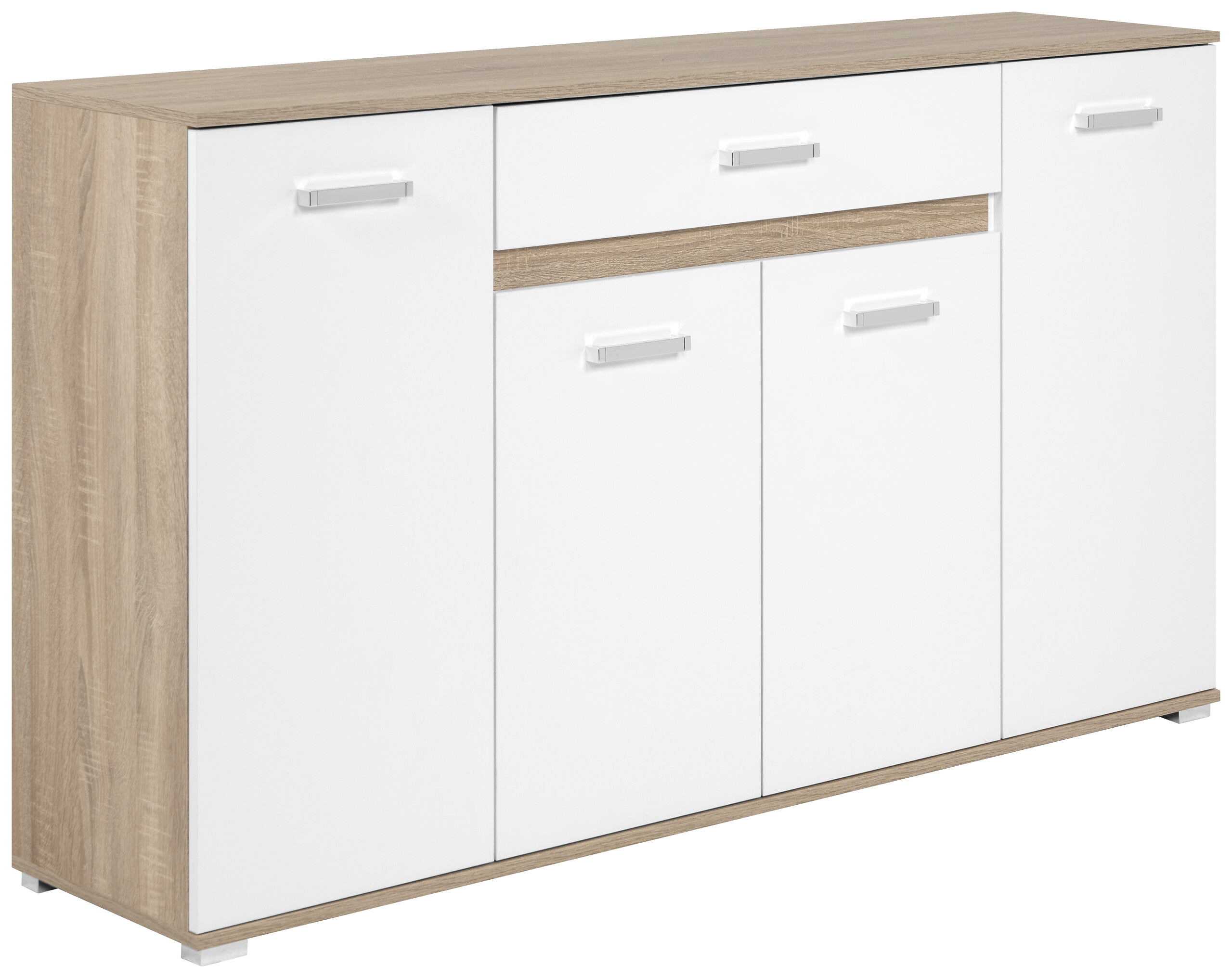 Sideboard Volos Eiche Sonoma Nachbildung weiß B/H/T: ca. 160x90x38 cm