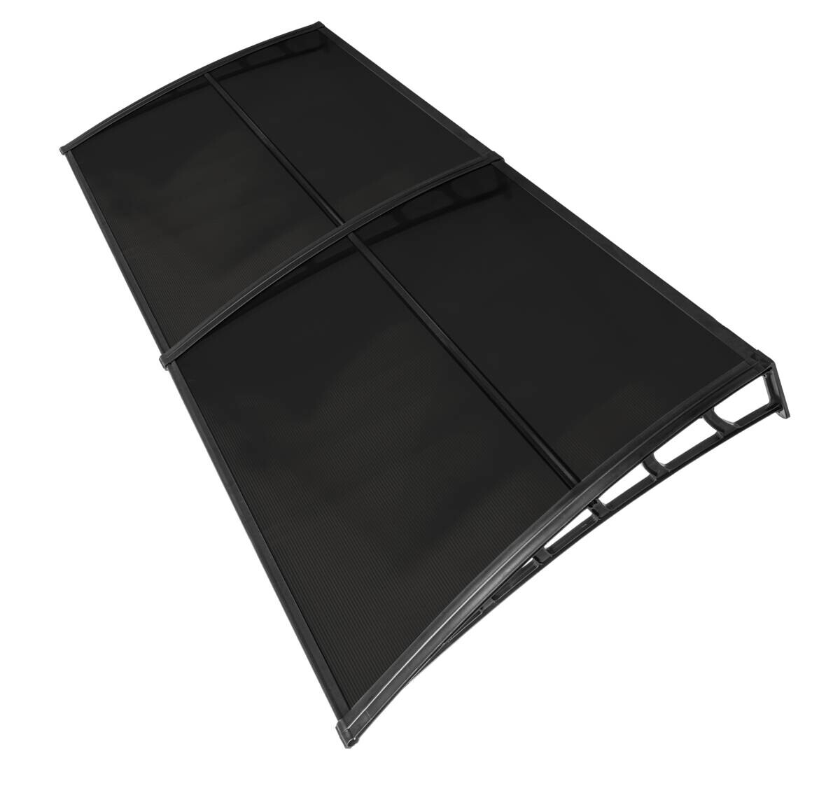 Brosplast Vordach schwarz B/H/L: ca. 240x23x105 cm