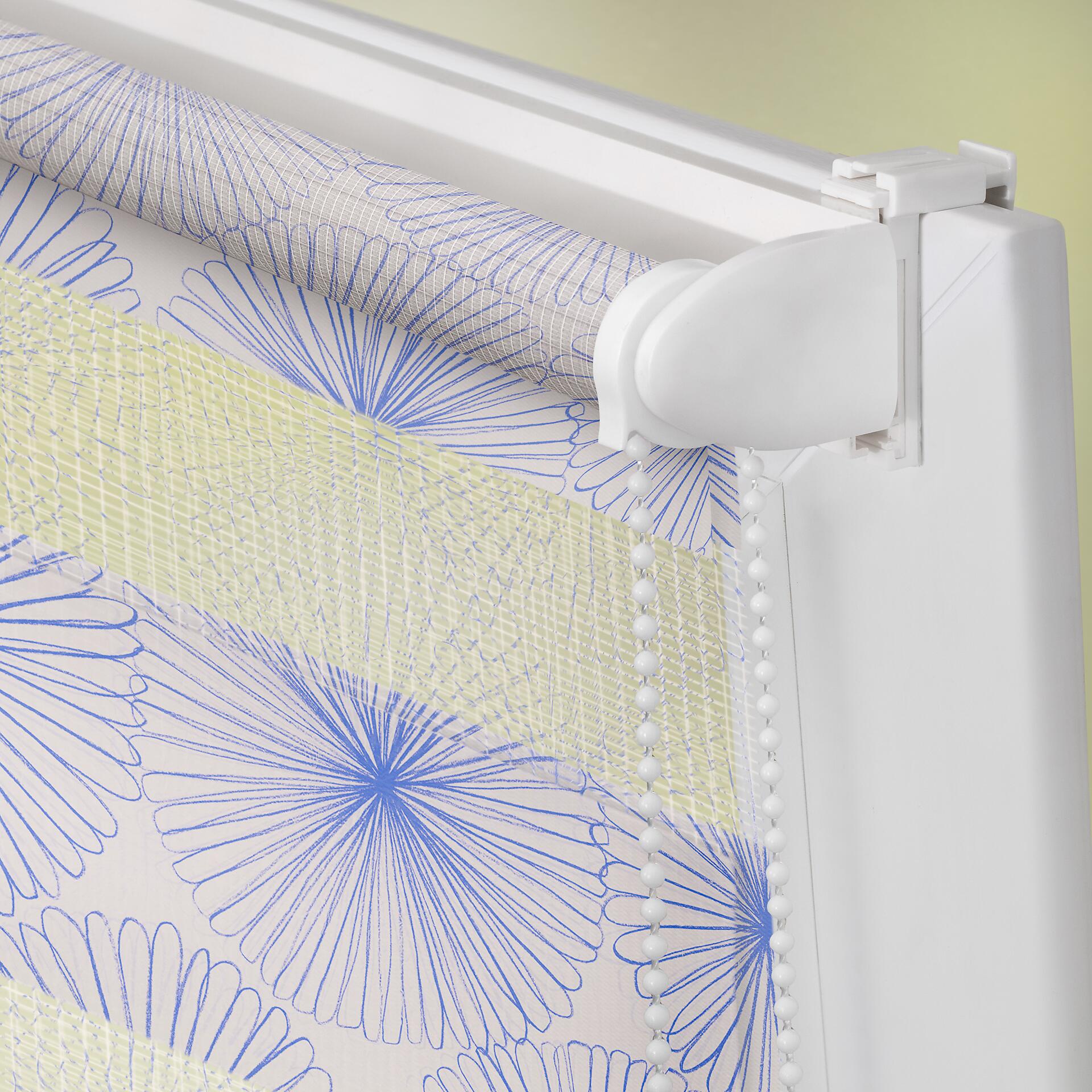 LICHTBLICK Doppelrollo Duo Flower Wheel gelb B/L: ca. 100x130 cm