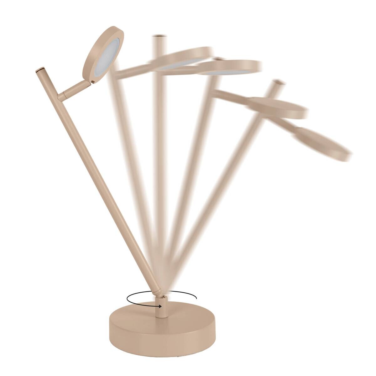 Näve Leuchten LED-Tischleuchte beige Metall B/H/T: ca. 22,6x45x16 cm