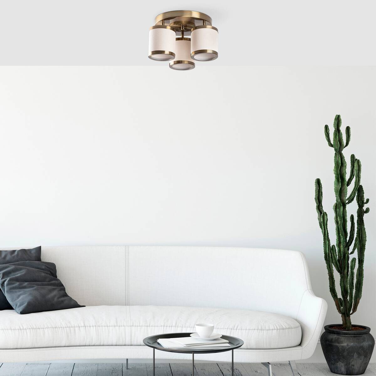 Opviq Deckenleuchte Way bronze Metall B/H/T/L/D: ca. 40x22x40x40x40 cm E27 3 Brennstellen