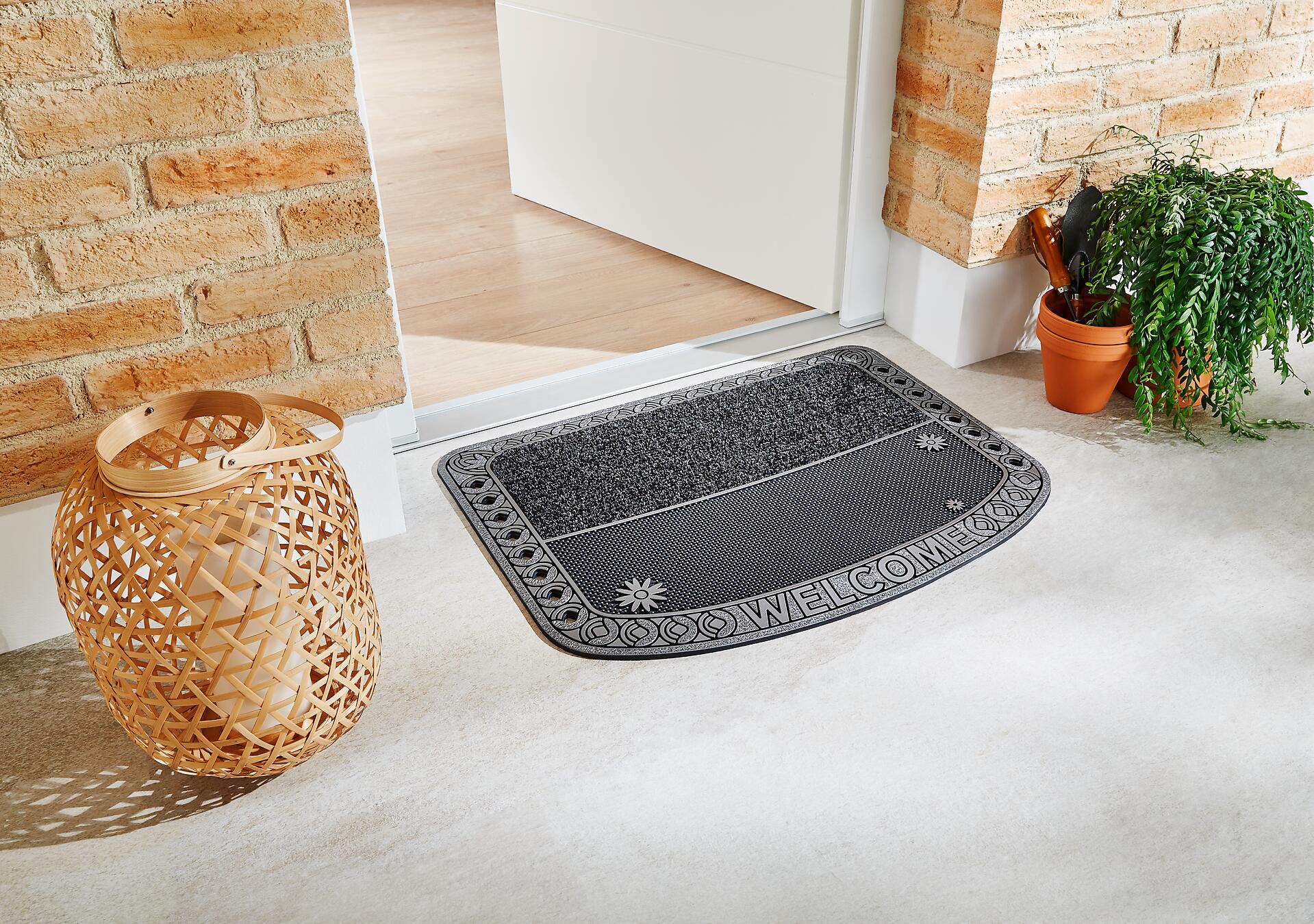 Fußmatte DoubleCircle anthrazit B/L: ca. 75x57 cm