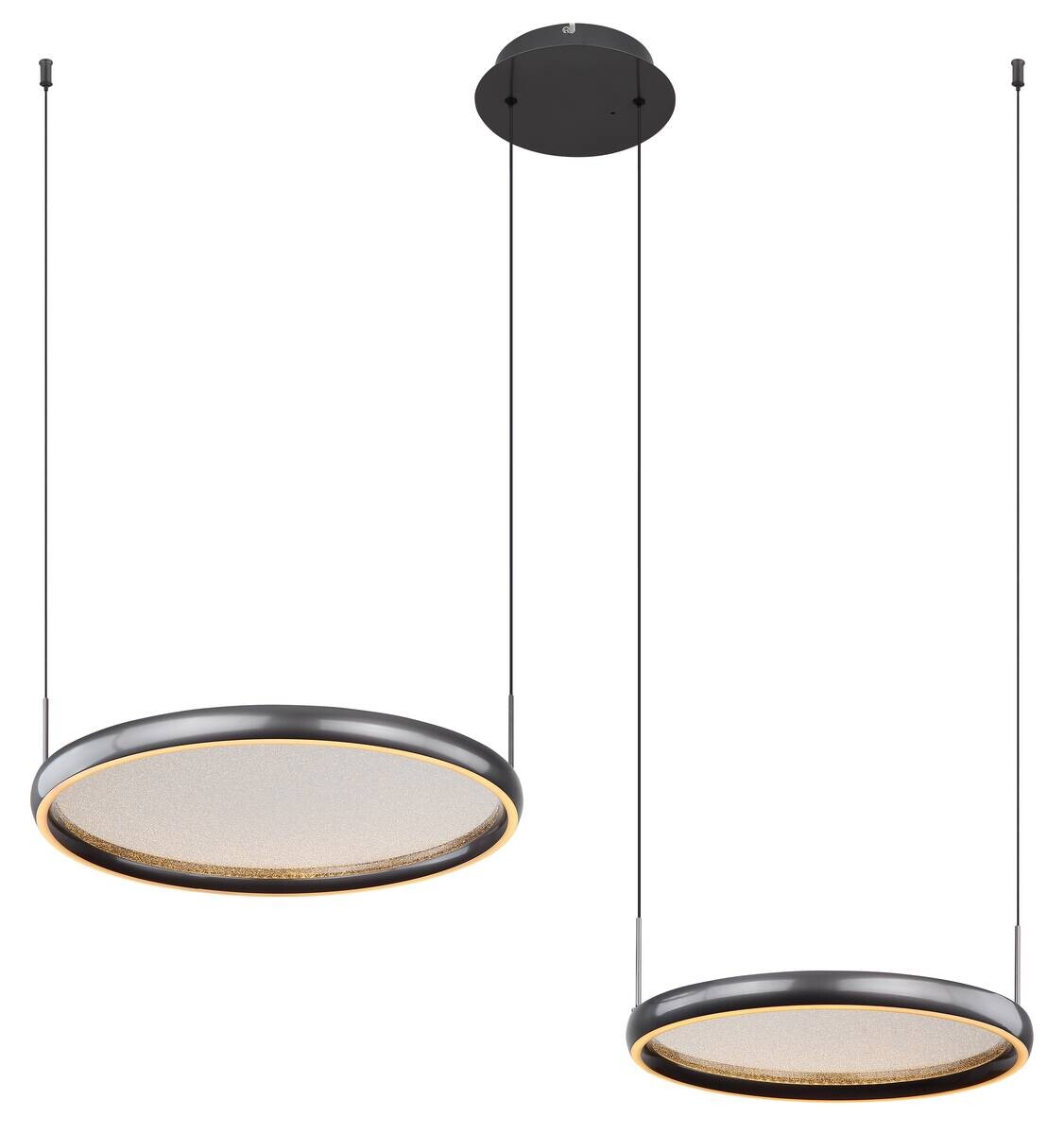 GLOBO LED-Pendelleuchte schwarz Metall Aluminium B/H/L: ca. 50x150x89 cm 1.0 Brennstellen