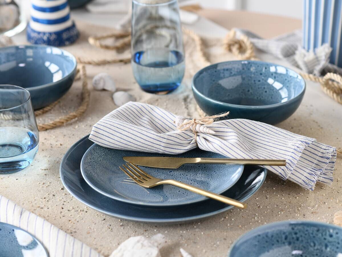 CreaTable Tafelservice Reactive BLUE petrol Keramik