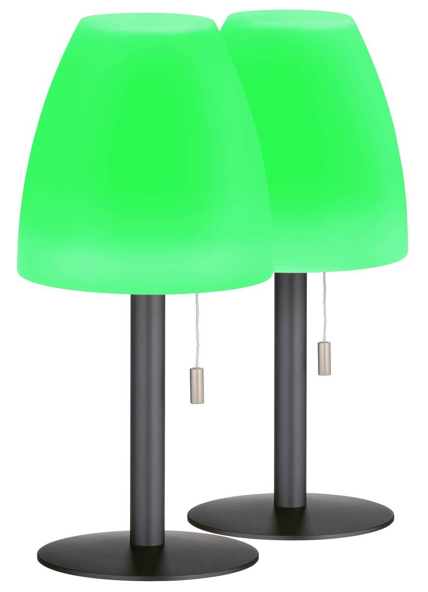 easy! by FHL Tischleuchte 850247 Fiumara anthrazit weiß Metall Kunststoff H/D: ca. 30x14 cm 1 Brennstellen