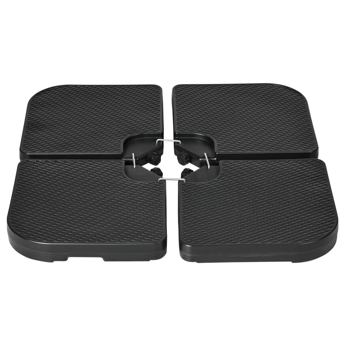 Outsunny Schirmständer schwarz Kunststoff B/H/L: ca. 100x100x8 cm