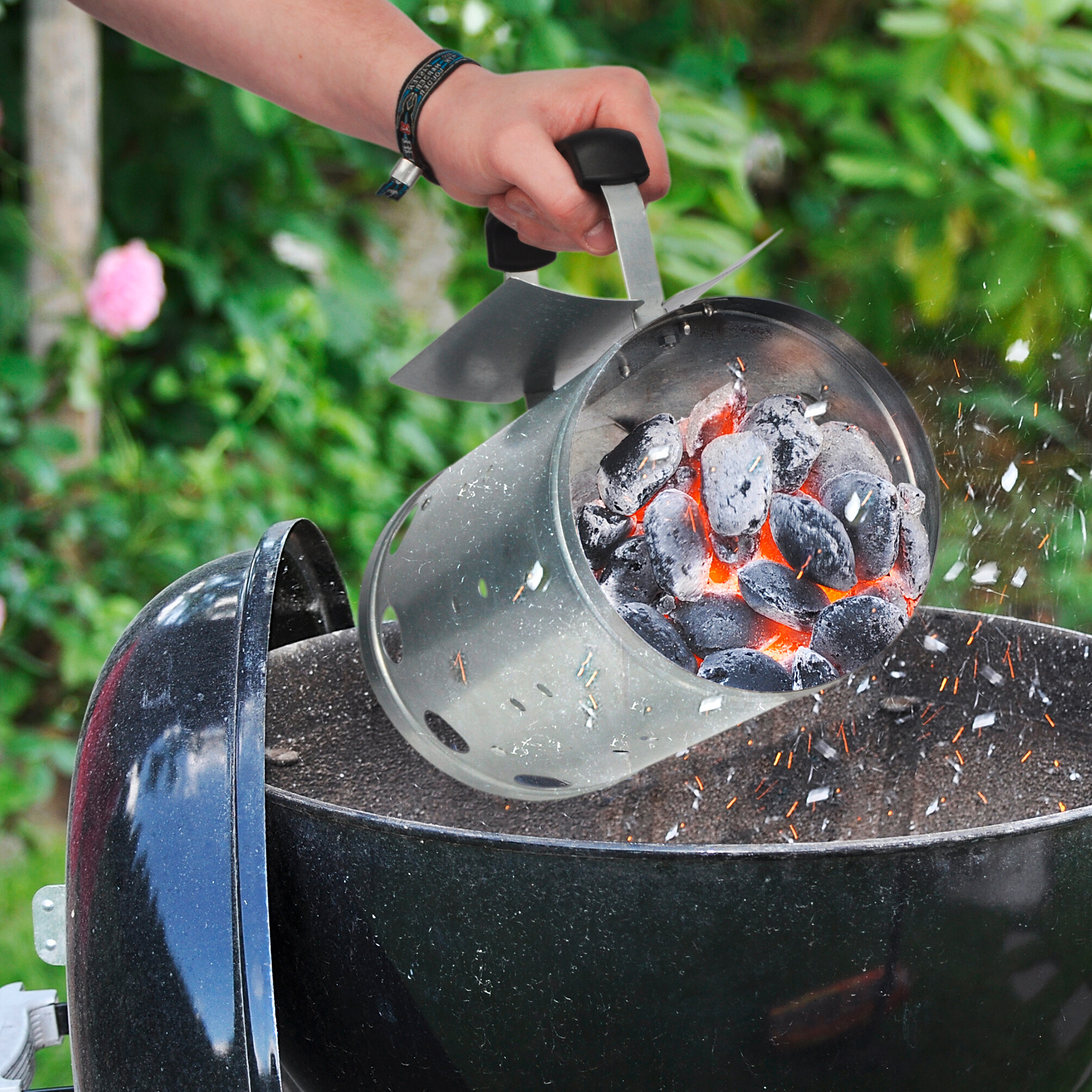 HI Anzündkamin Metall B/H/L: ca. 27x24,5x16,5 cm