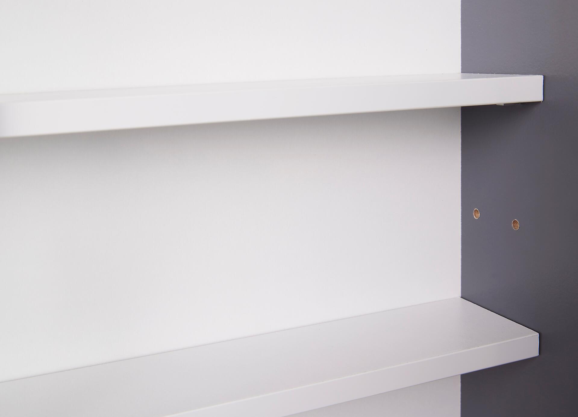 Sammelvitrine Collecty grau weiß B/H/T: ca. 80x9,5x60 cm