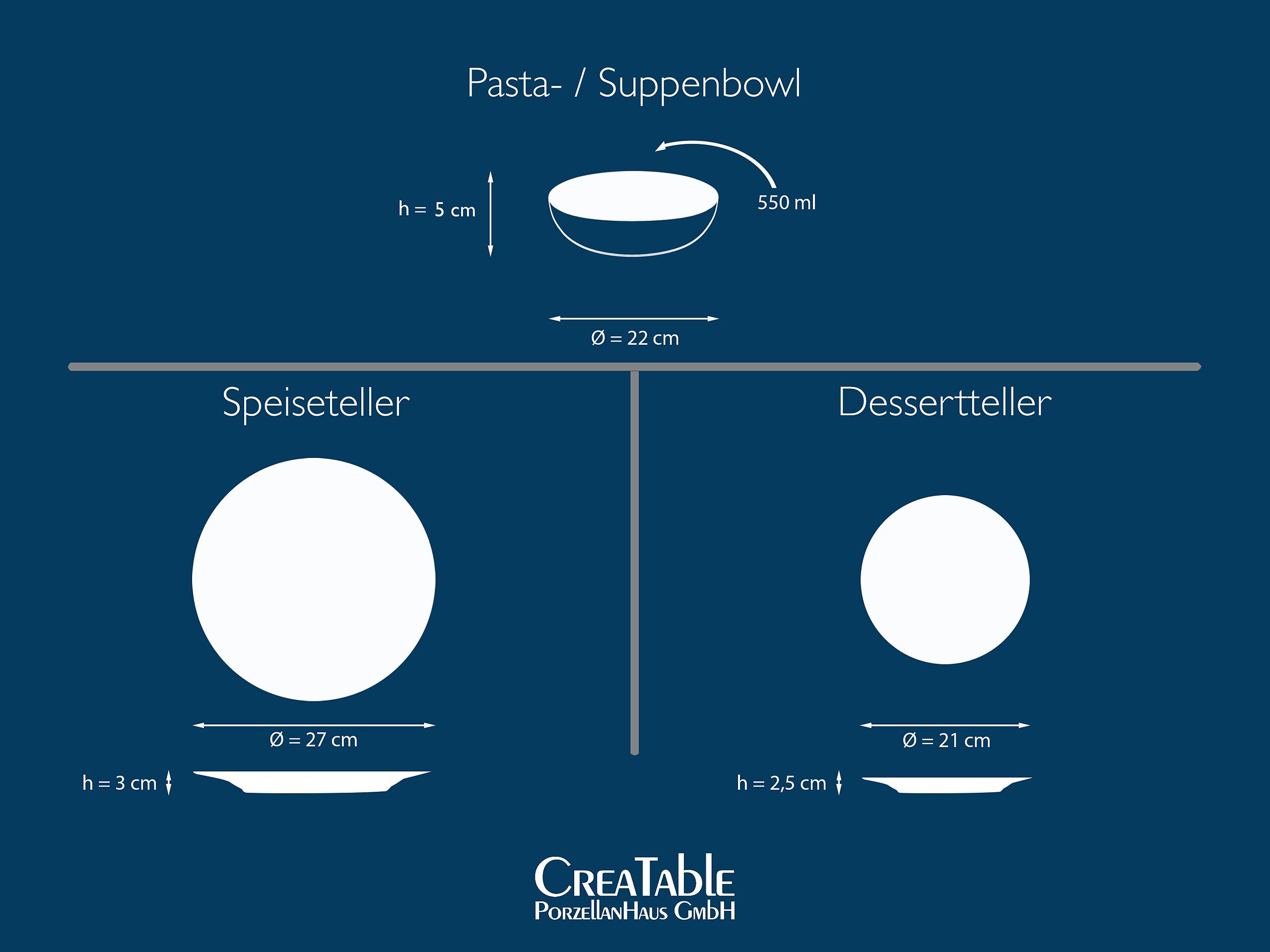 CreaTable Tafelservice Catania anthrazit Steinzeug 12 tlg.