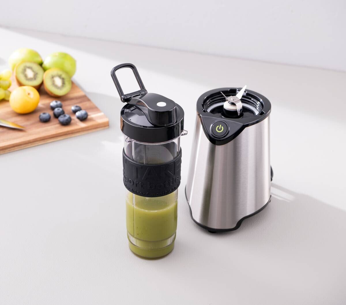 BERGNER Standmixer BG-51027-BK silber Kunststoff Silikon B/H/L: ca. 12x35x14 cm