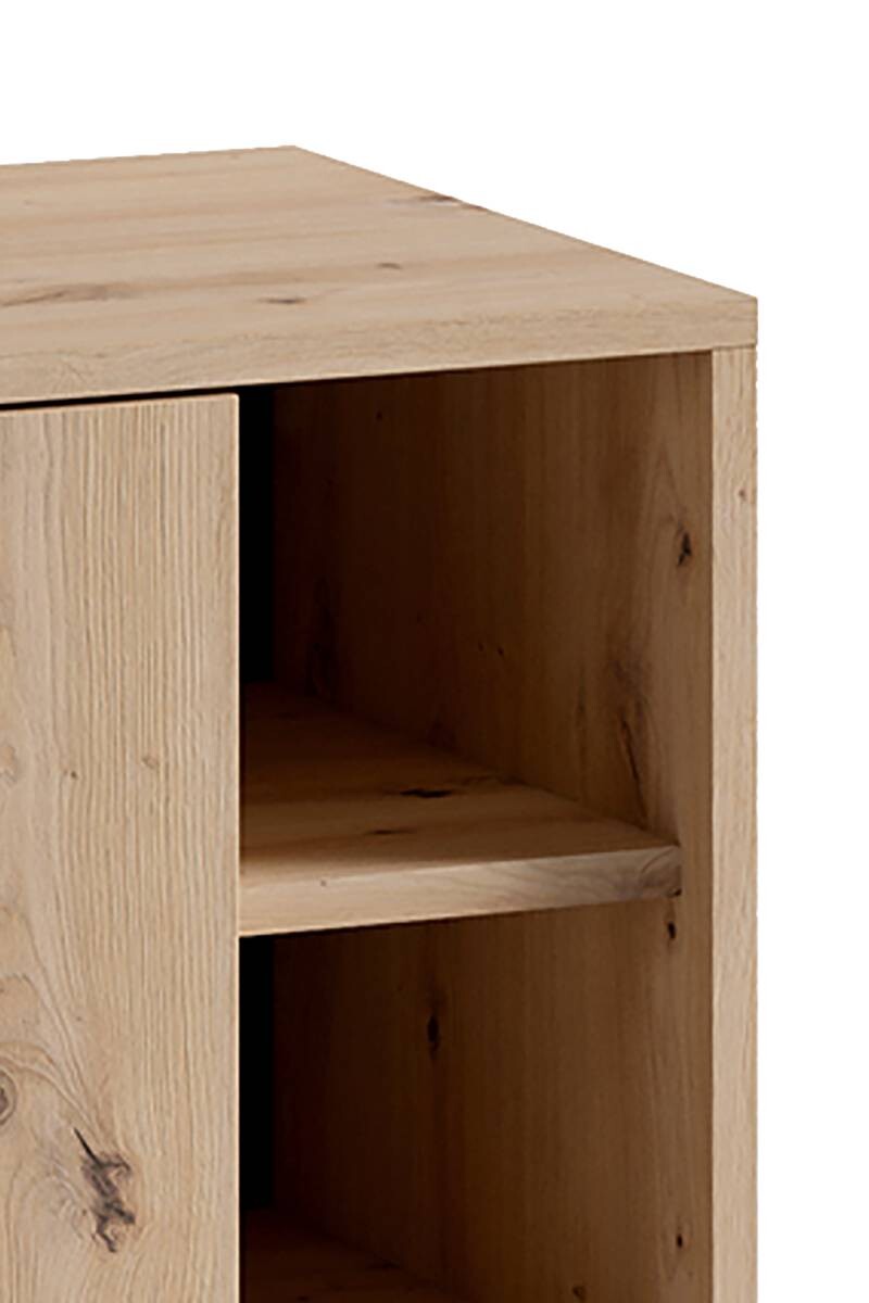 Waschbeckenunterschrank WELLNESS Eiche Artisan Nachbildung schwarz schwarz B/H/T: ca. 60x62x34 cm