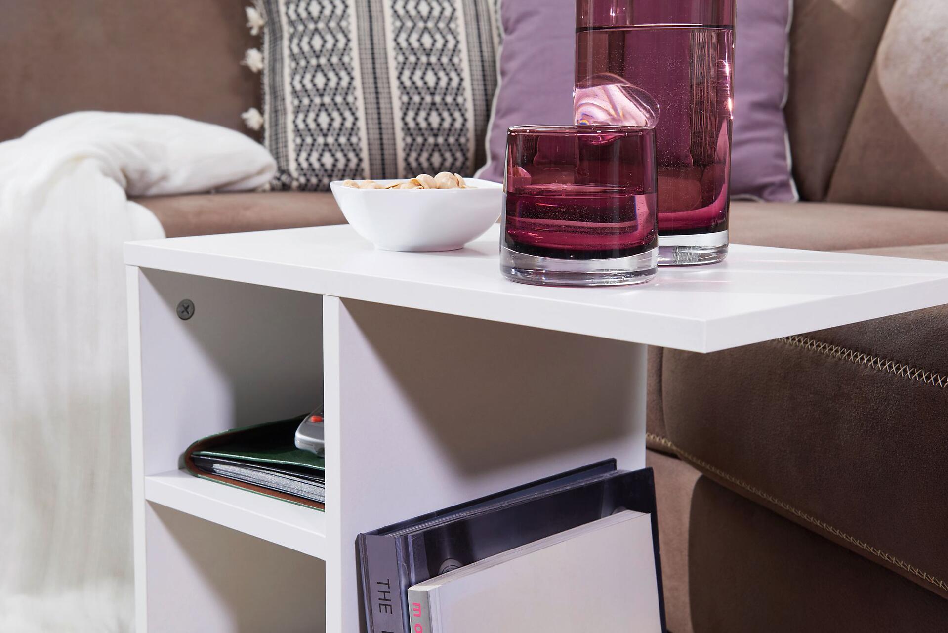 Beistelltisch weiß Holzwerkstoff