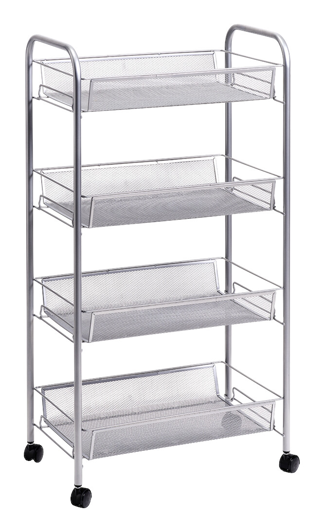 Zeller Rollwagen silber Stahl B/H/T: ca. 43x84x26 cm