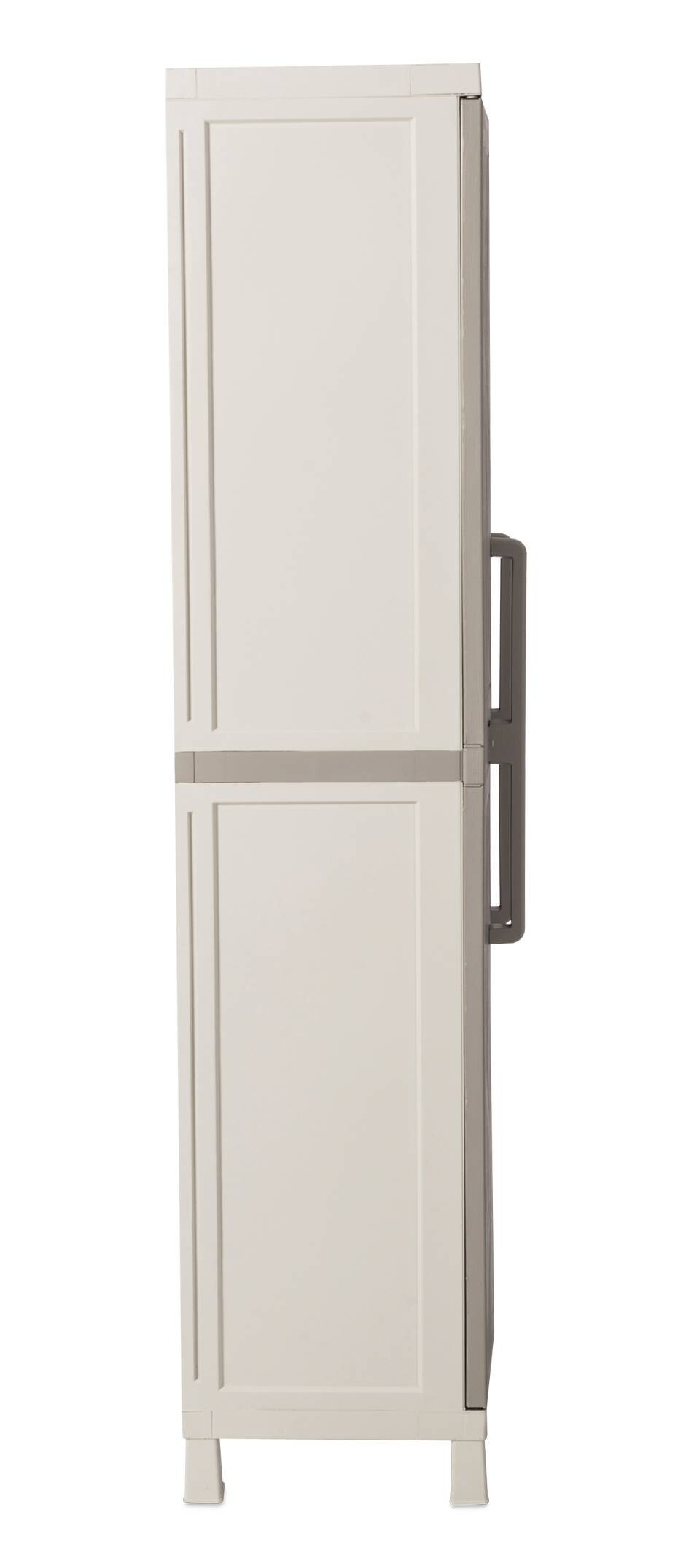 Toomax Kunststoffschrank Wood Midi hellgrau Kunststoff B/H/T: ca. 65x173x37 cm