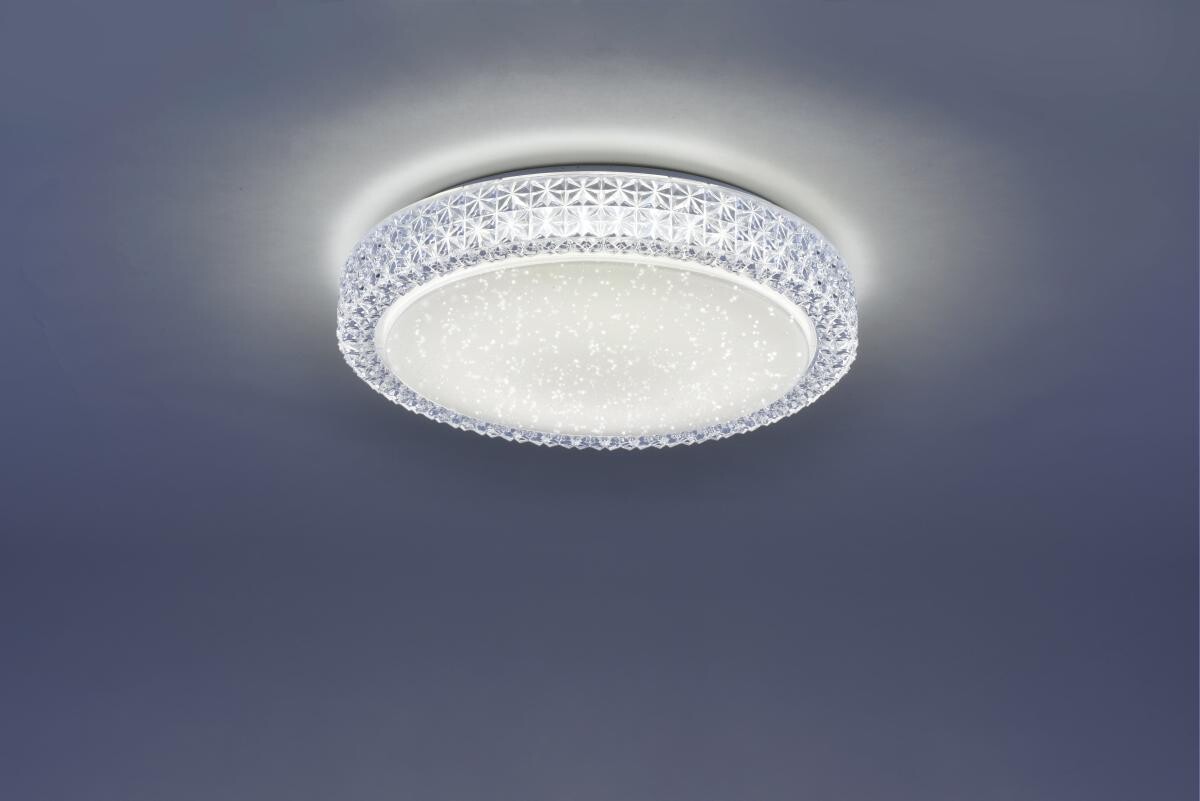 Just Light Deckenleuchte Frida klar weiß Acryl Metall H/D: ca. 11x40 cm