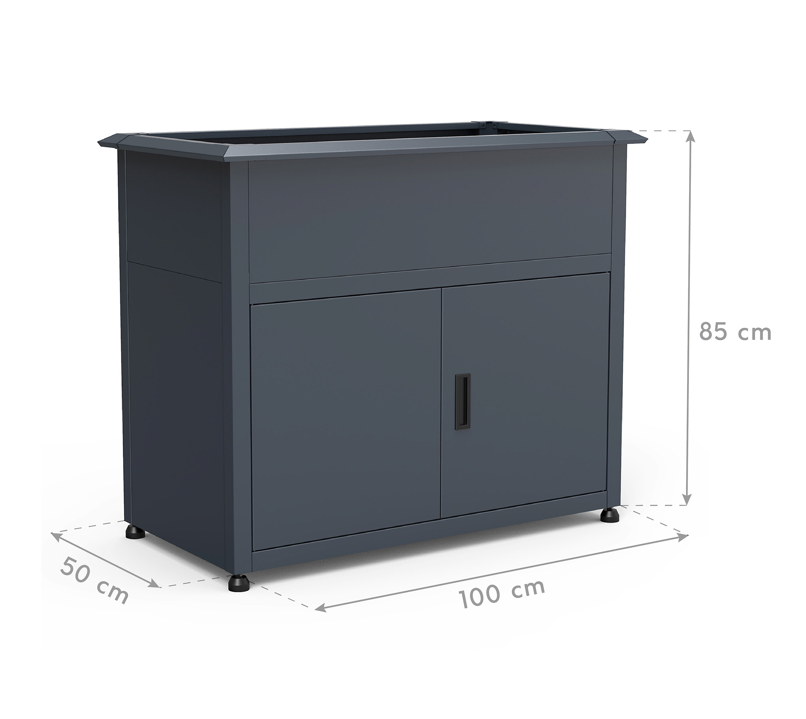 Westmann Hochbeet Plexa anthrazit Metall B/H/L: ca. 100x85x50 cm