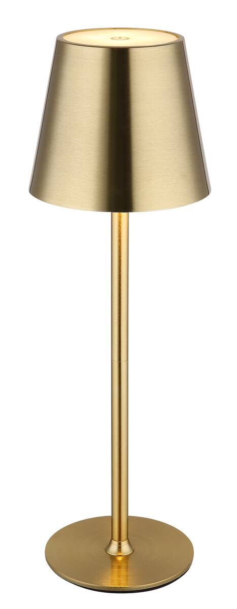 GLOBO LED-Tischleuchte VANNIE 58438M Opal messing Metall Kunststoff H/D: ca. 47x11,2 cm 1 Brennstellen