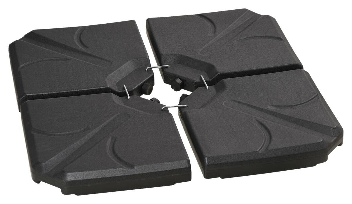 Outsunny Schirmgewichte schwarz Kunststoff B/H/L: ca. 103x8,3x103 cm