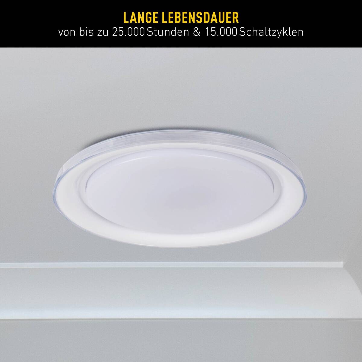 Näve Leuchten LED-Deckenleuchte weiß Metall Kunststoff B/H/T/D: ca. 50,5x7,5x50,5x50,5 cm
