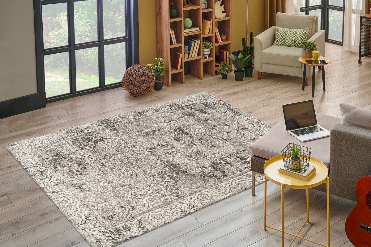 Kayoom Flachflorteppich Davis 225 grau B/H/L: ca. 120x1,2x170 cm