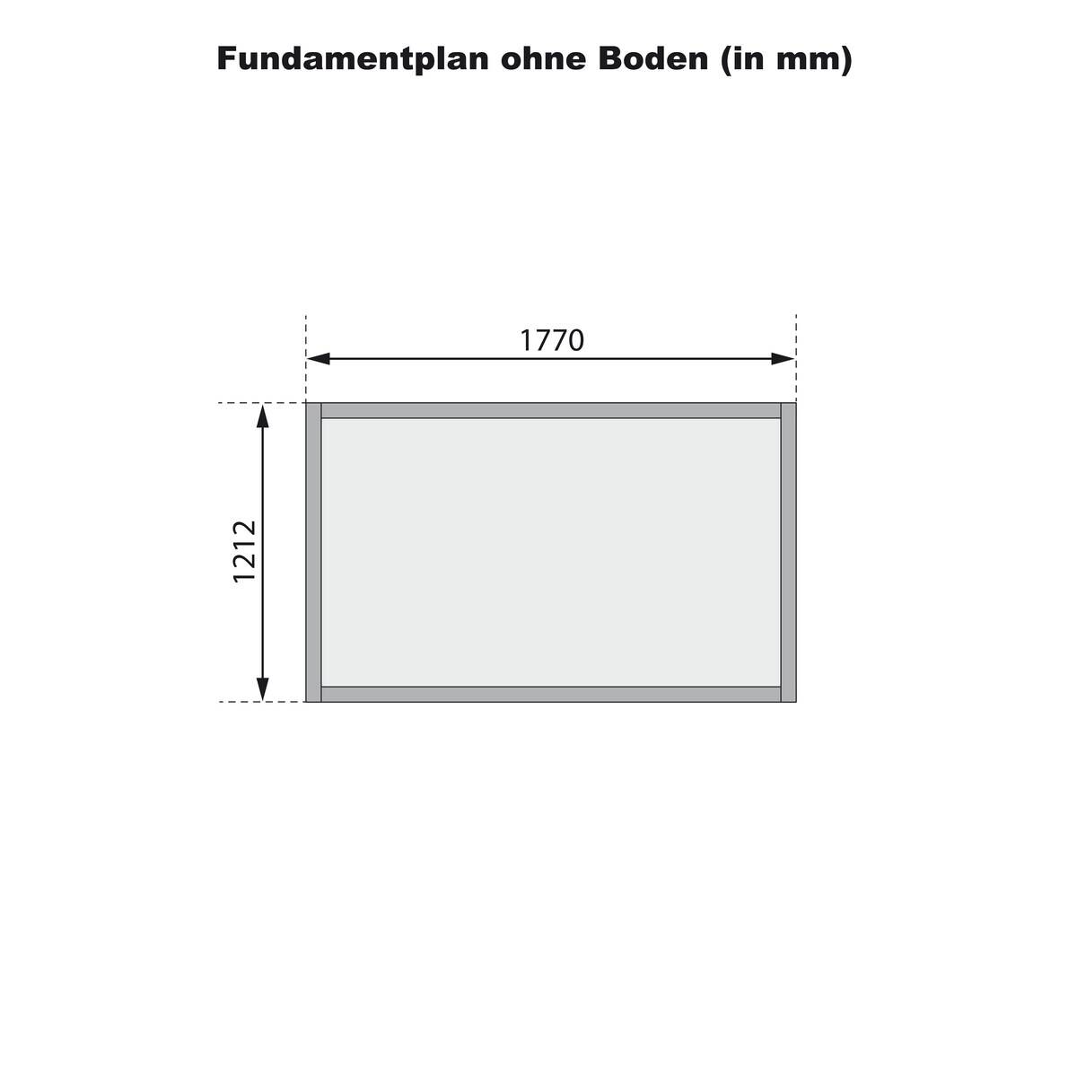 Karibu Gartenhaus Tito 1 natur B/H/T: ca. 180x222x123 cm