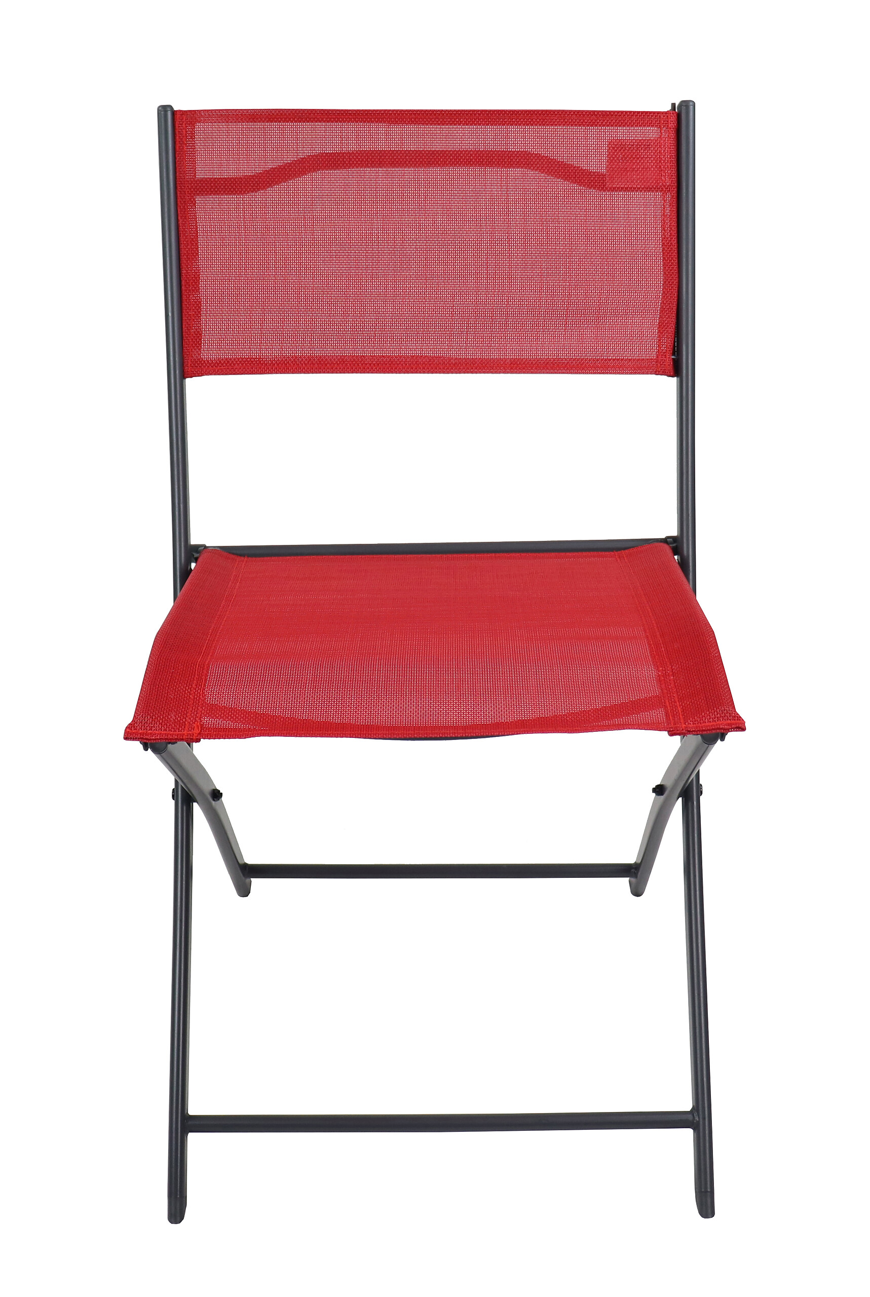 VCM Gartenstuhl 2er Set Sumila rot Metall B/H/L: ca. 45x79x46 cm