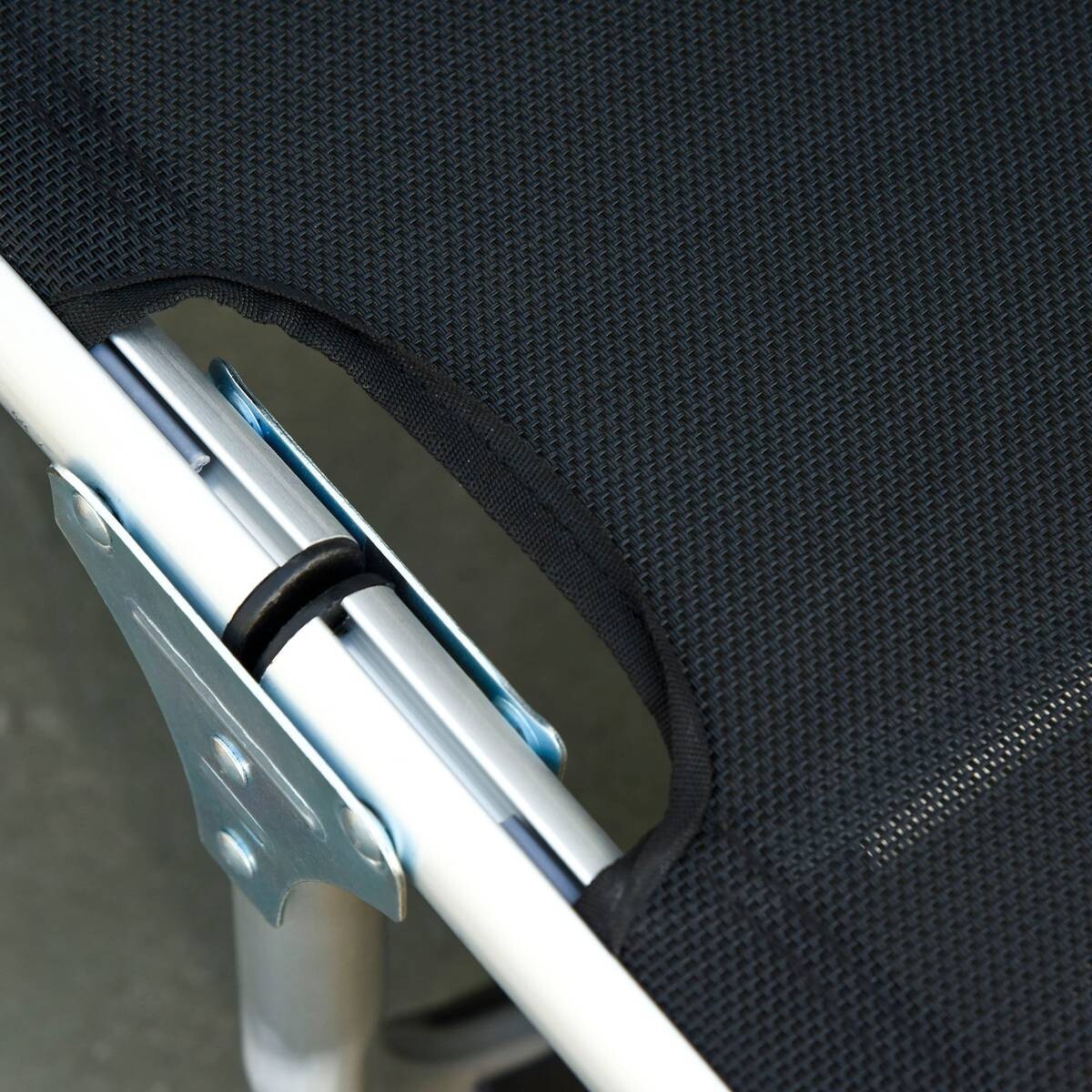 Outsunny Sonnenliege mit Kopfkissen schwarz Aluminium B/H/L: ca. 60x76x170 cm