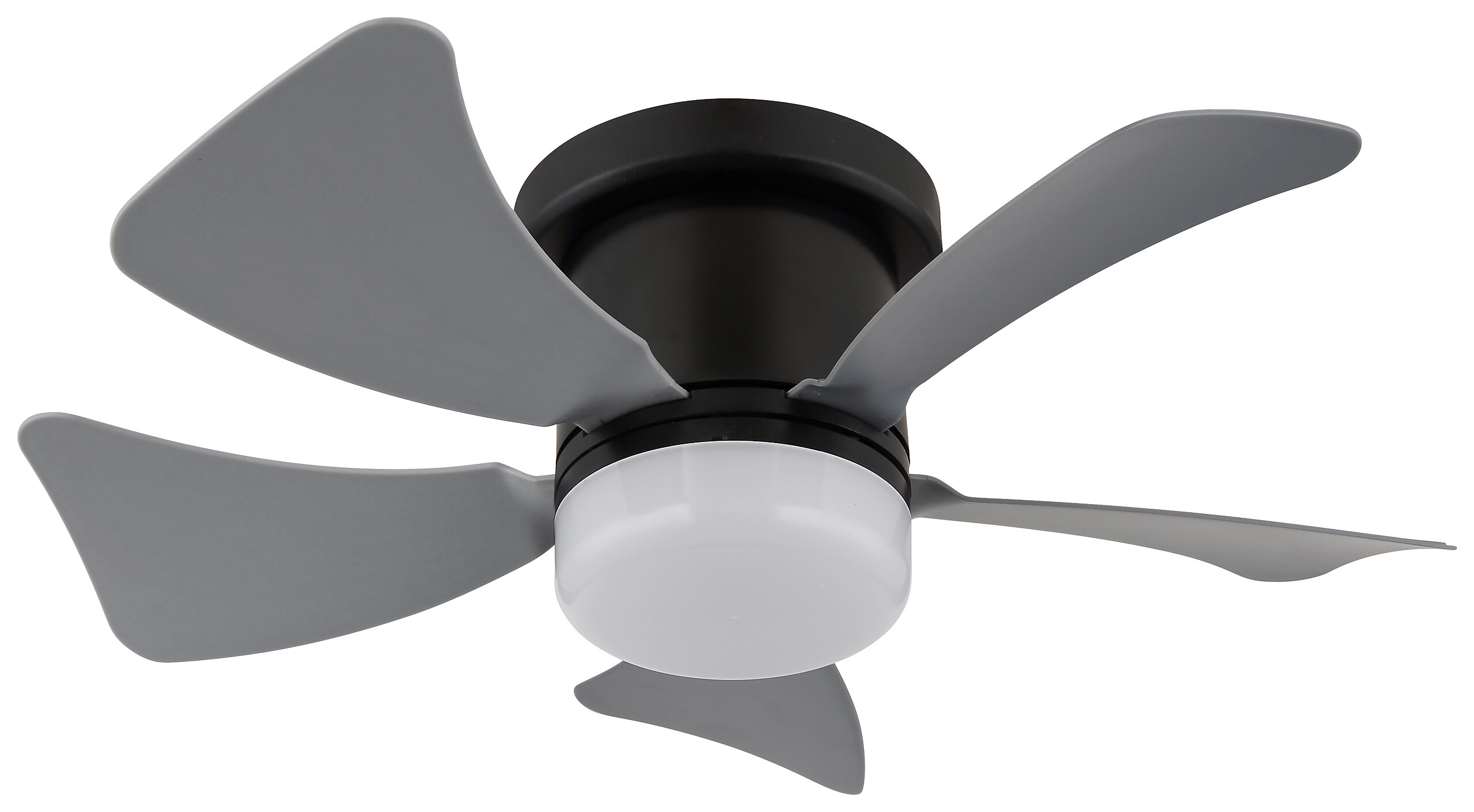 GLOBO Deckenventilator Opal grau mattschwarz H/D: ca. 13x40,6 cm max. 10 W