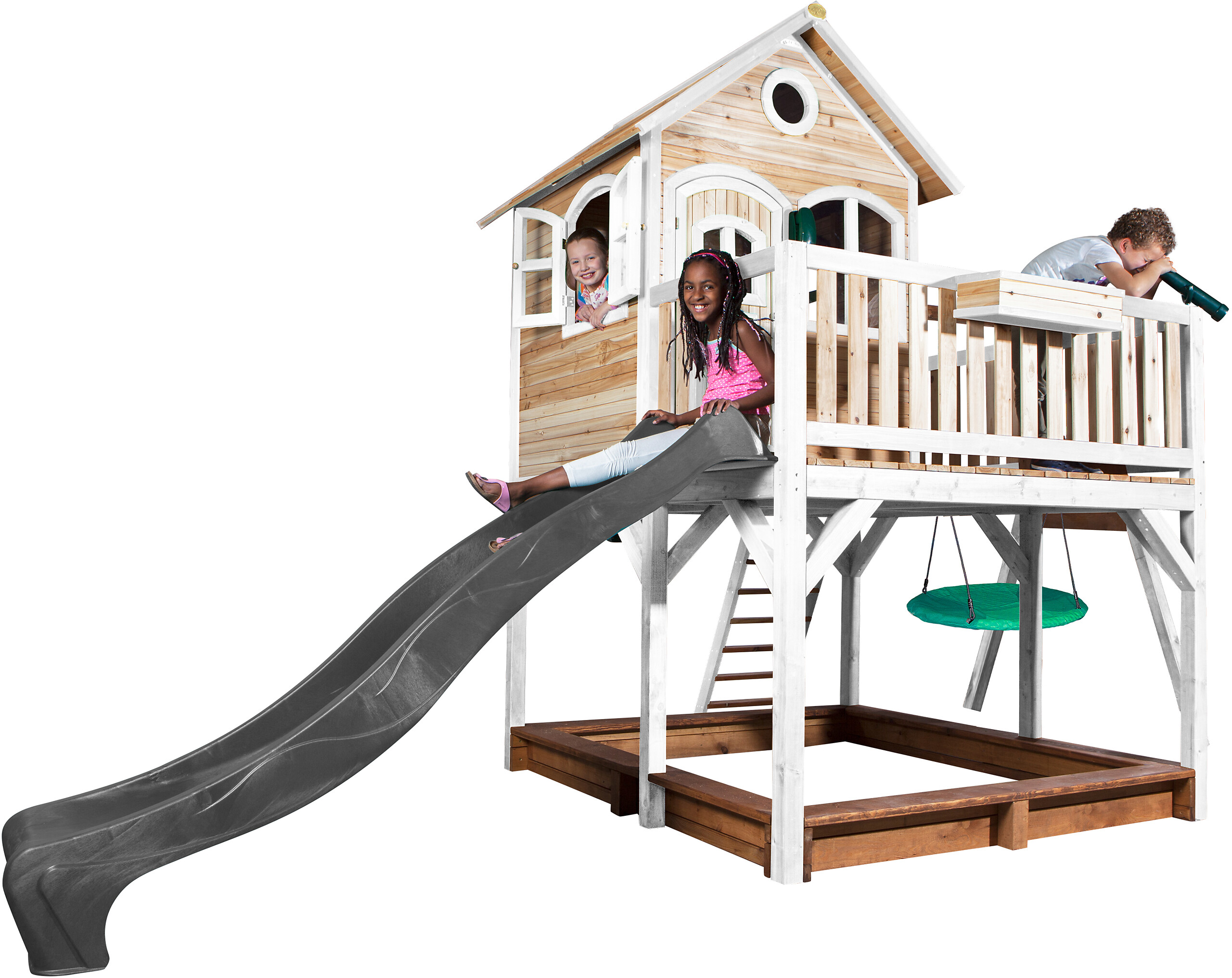 AXI Spielhaus Liam braun B/H/L: ca. 541x291x277 cm