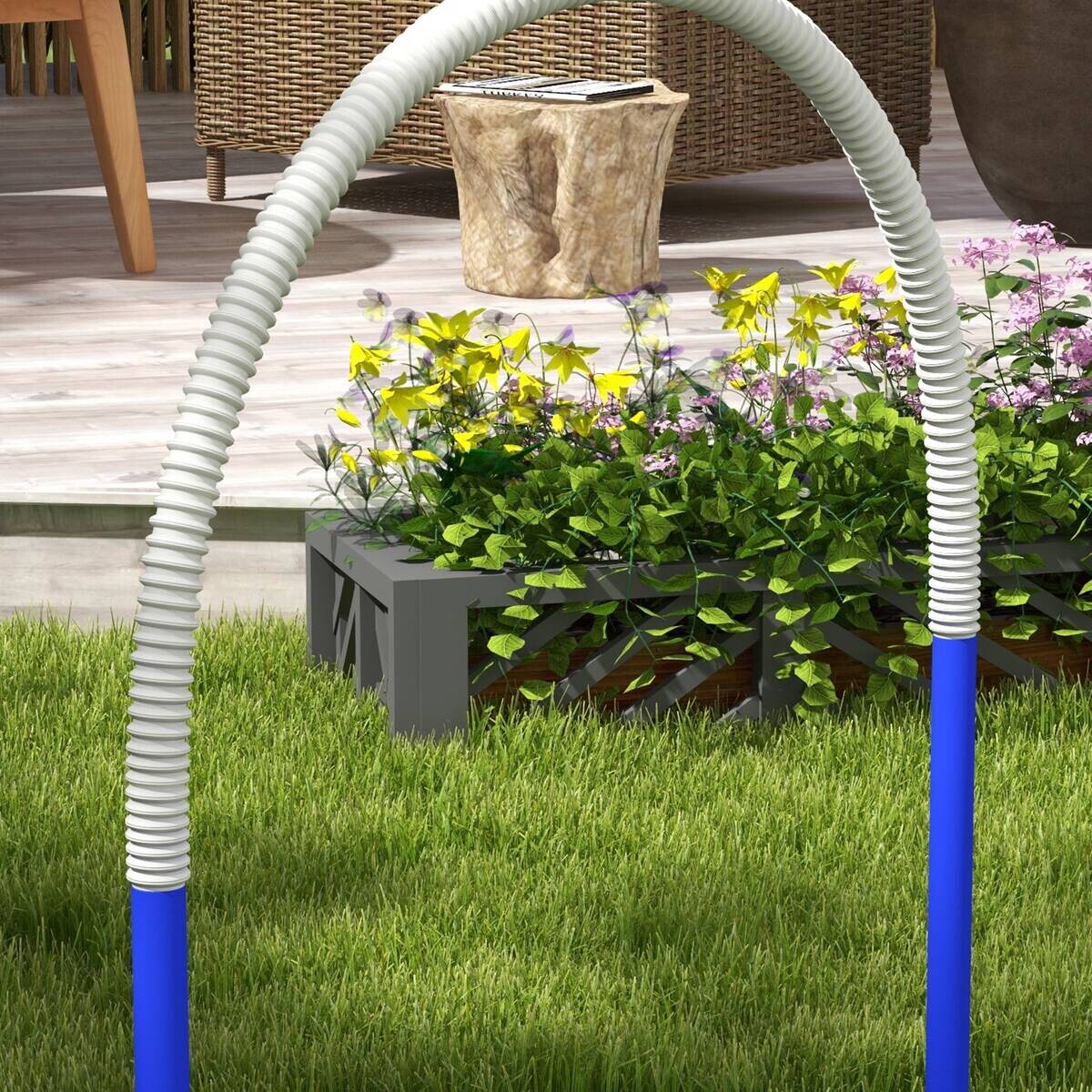 PawHut Hunde-Agility-Set blau Kunststoff B/H/L: ca. 64x95x88 cm