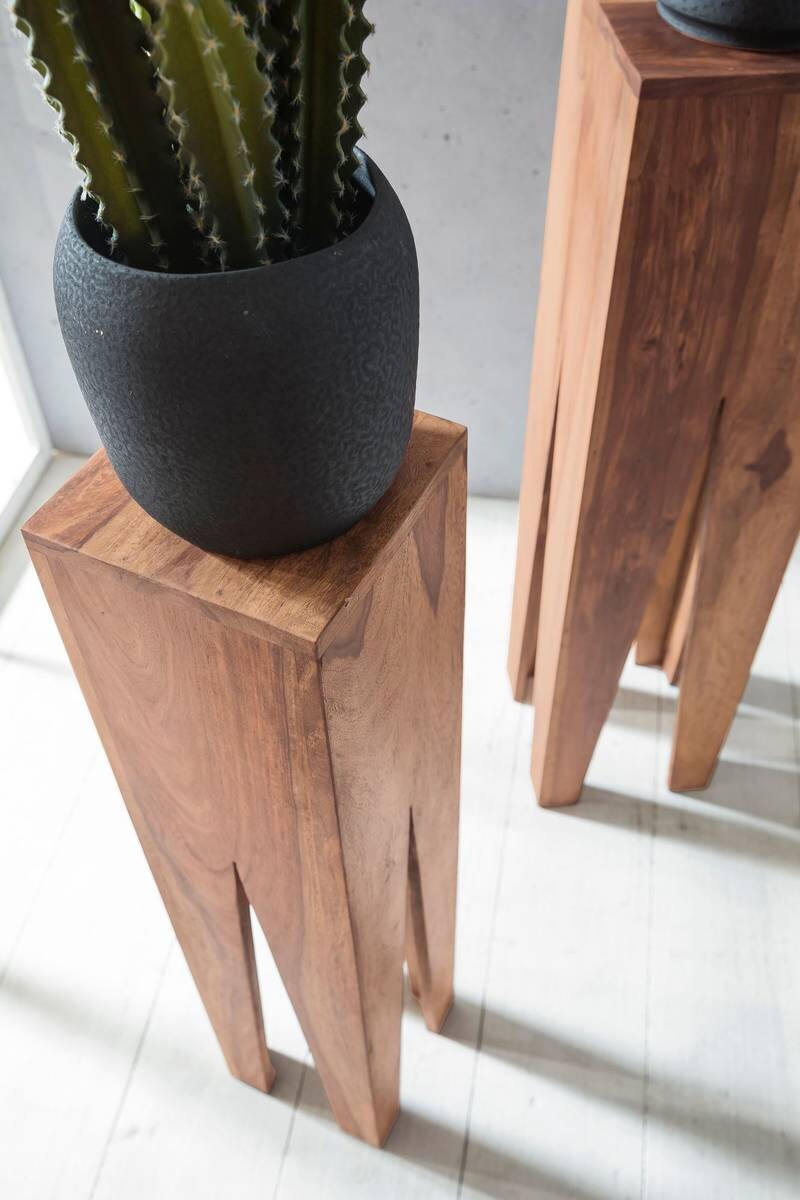 Beistelltisch 3er-Set. natur Akazie