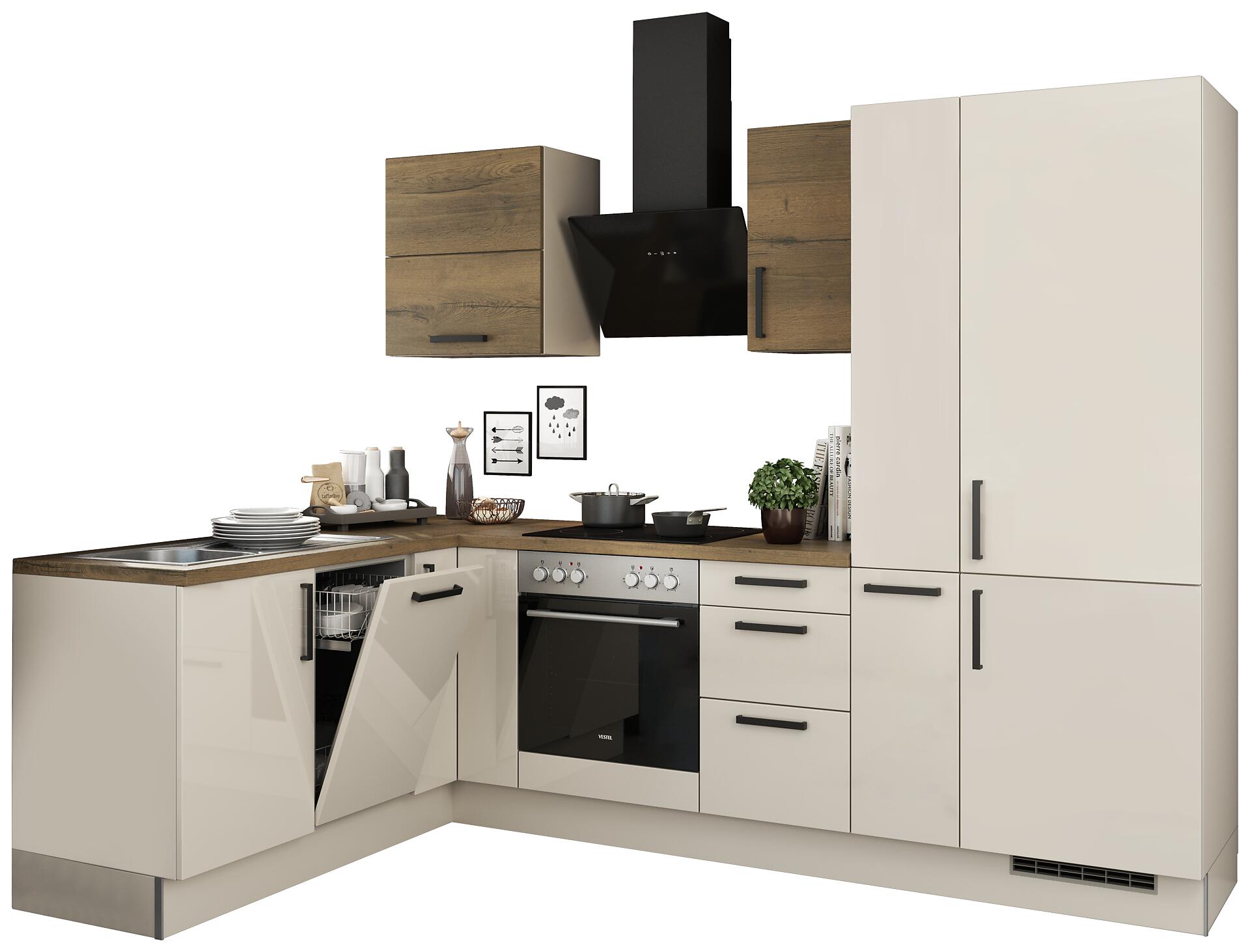 artego Winkelküche Eco Angoragrau B/L: ca. 275x175 cm