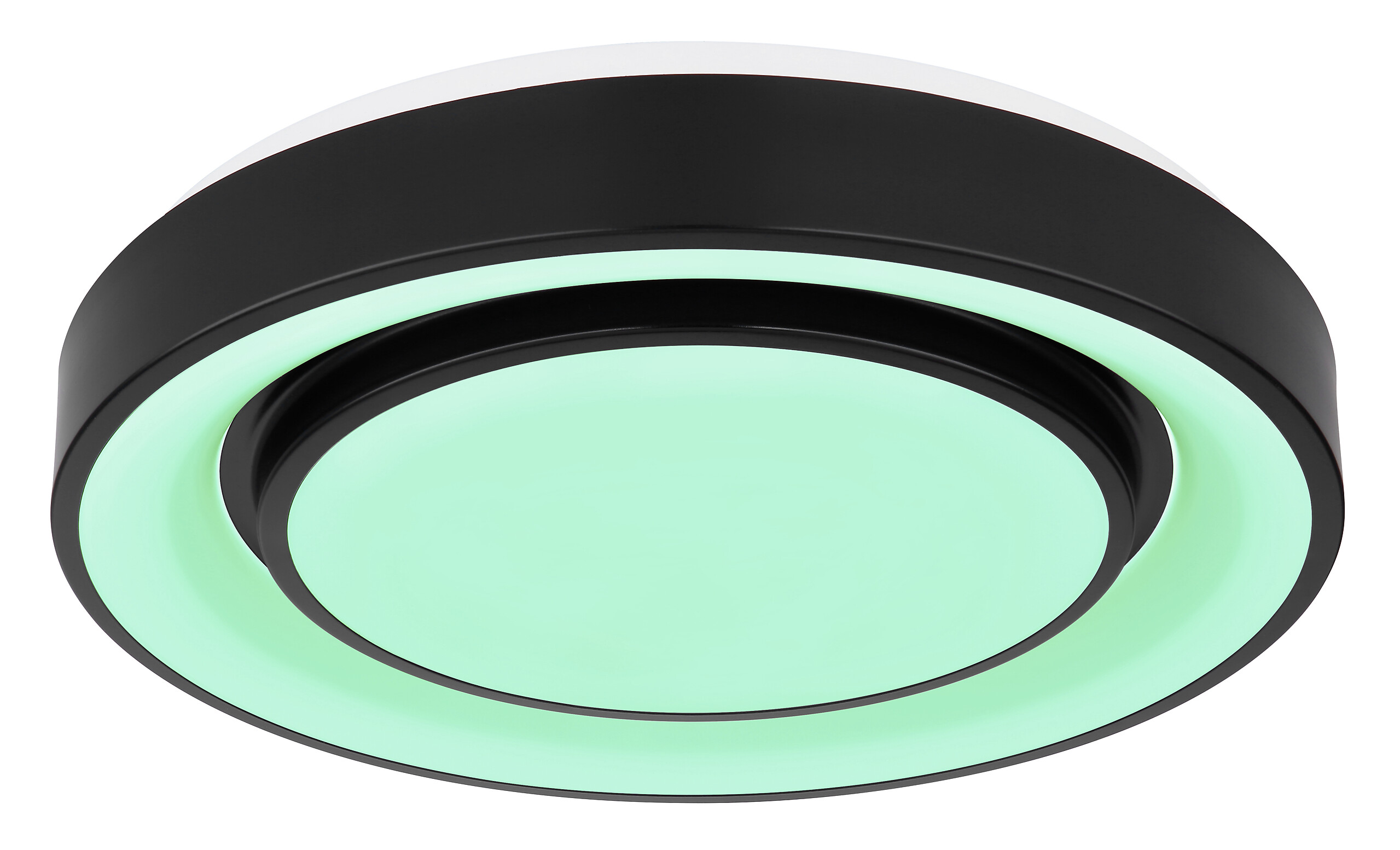 GLOBO Deckenleuchte Sully schwarz Opal Metall Kunststoff H/D: ca. 7,5x38 cm