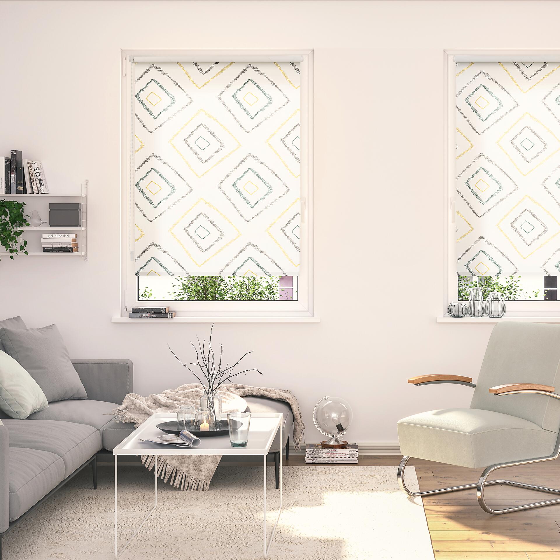 LICHTBLICK Verdunkelungsrollo Stripy Boho beige B/L: ca. 60x150 cm