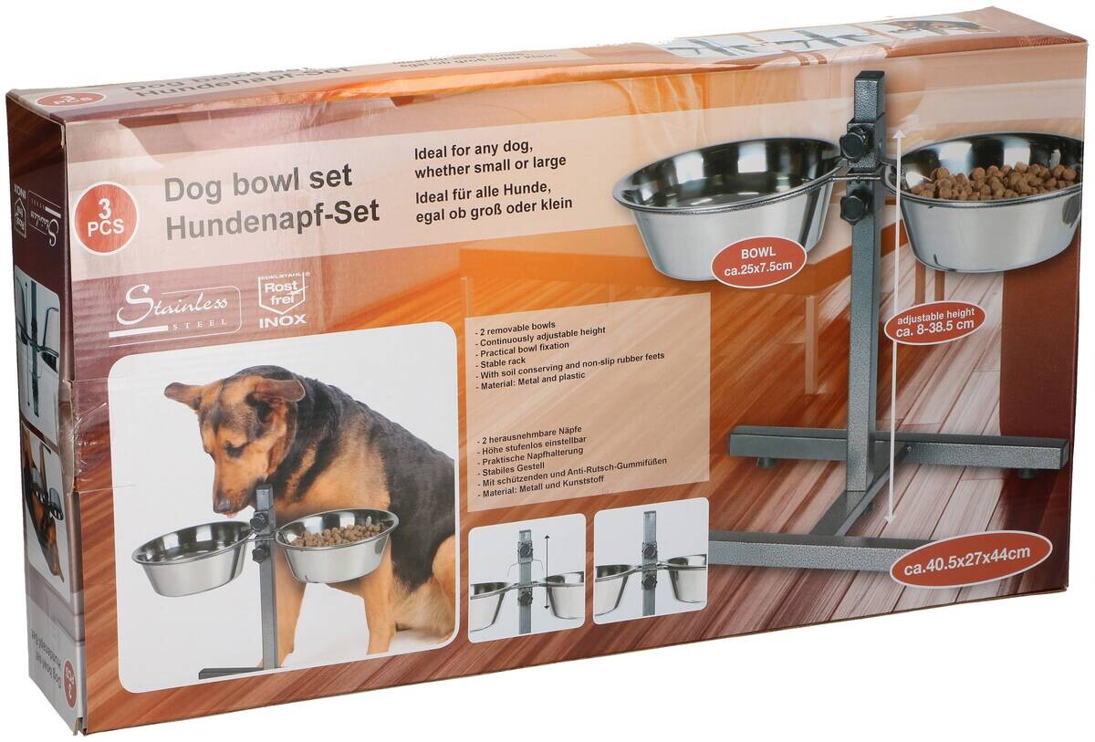 Futternapf silber Edelstahl