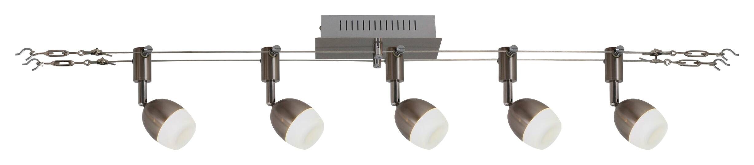 Näve Leuchten LED-Leuchten 1250942 stahlfarbig Kunststoff Metall B/H/T: ca. 6x12x50 cm 5 Brennstellen