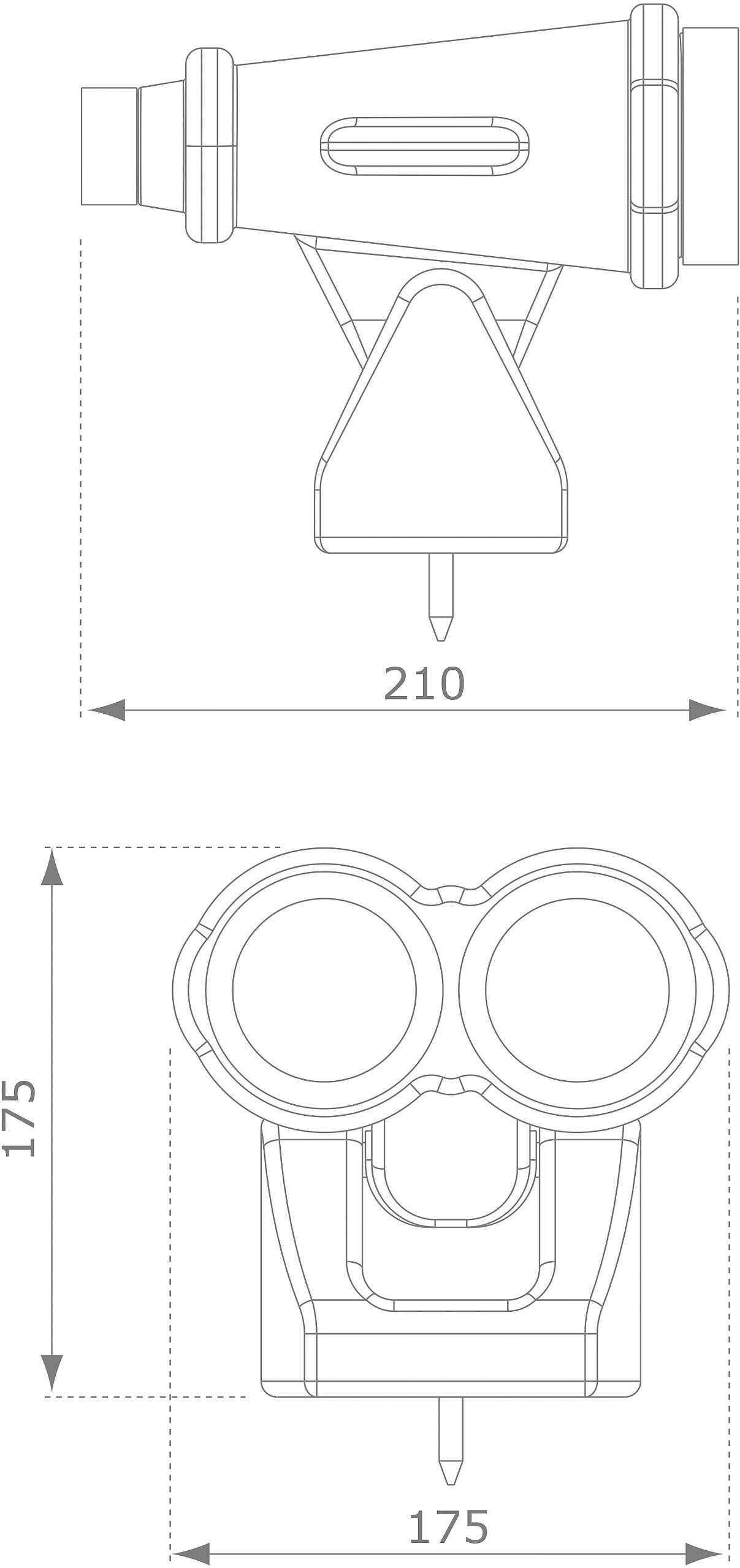 AXI Fernglas gelb B/H/L: ca. 18x18x21 cm