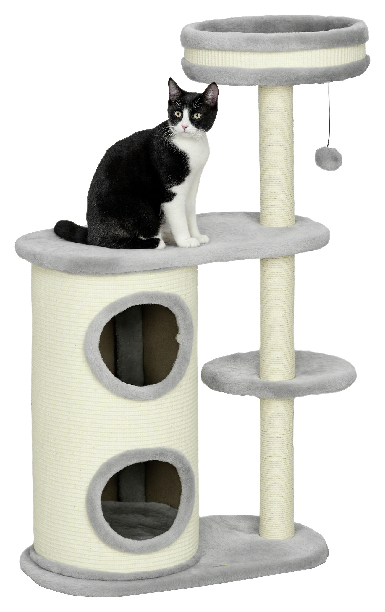 PawHut Kratzbaum grau Spanplatte B/H/L: ca. 35x100x59 cm