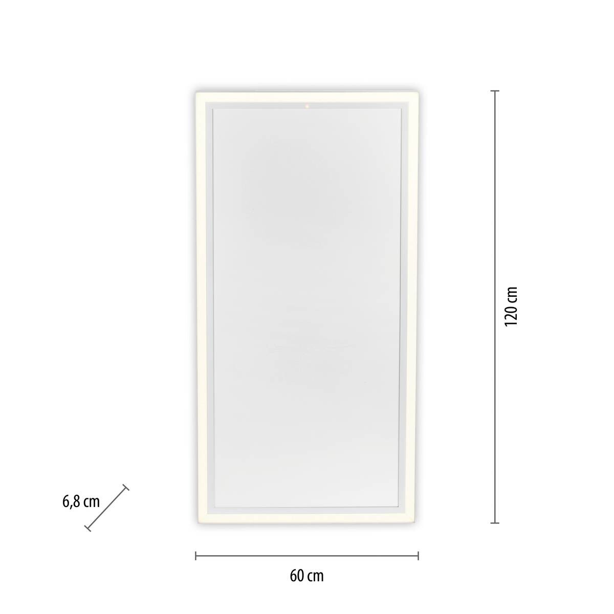 Just Light LED-Deckenleuchte mit Heizfunktion BEROA 18069-16 weiß Kunststoff Metall B/H/T: ca. 60x6,8x120 cm 1 Brennstellen