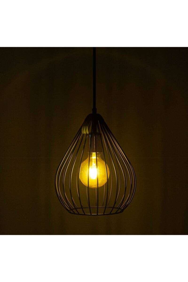 Opviq Pendelleuchte schwarz Metall B/H/T/L: ca. 31x65x24x31 cm E27 1 Brennstellen