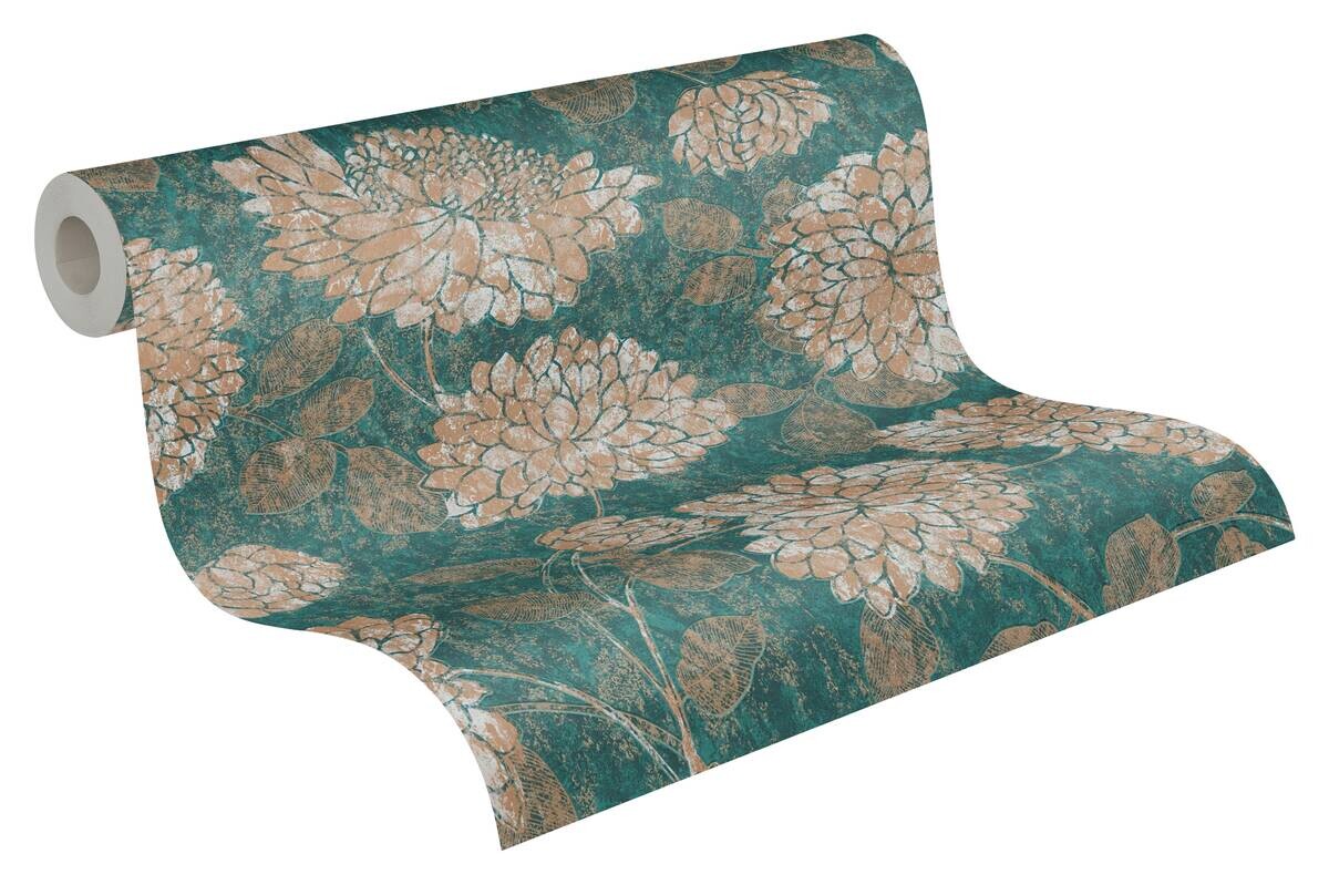 A.S.Creation Vliestapete Attractive 2 Floral grün B/L: ca. 53x1005 cm