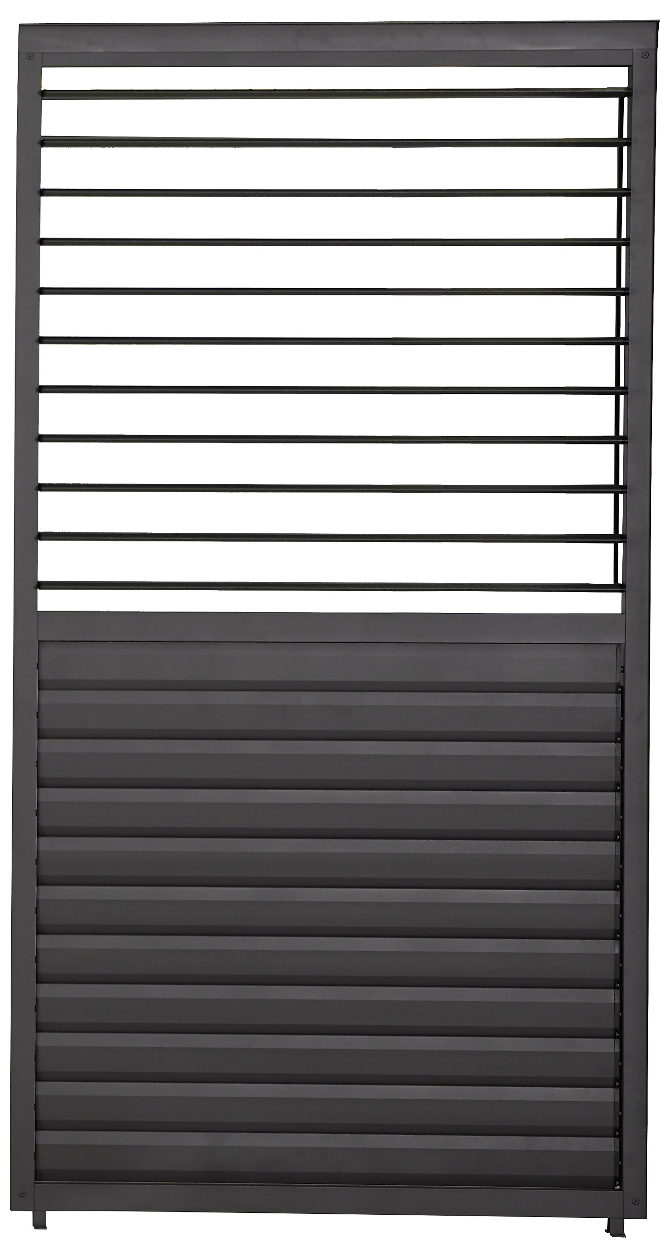 Mirador Lamellenwand für Pergola Deluxe Plus anthrazit Aluminium B/H/L: ca. 123,5x238,65x7 cm