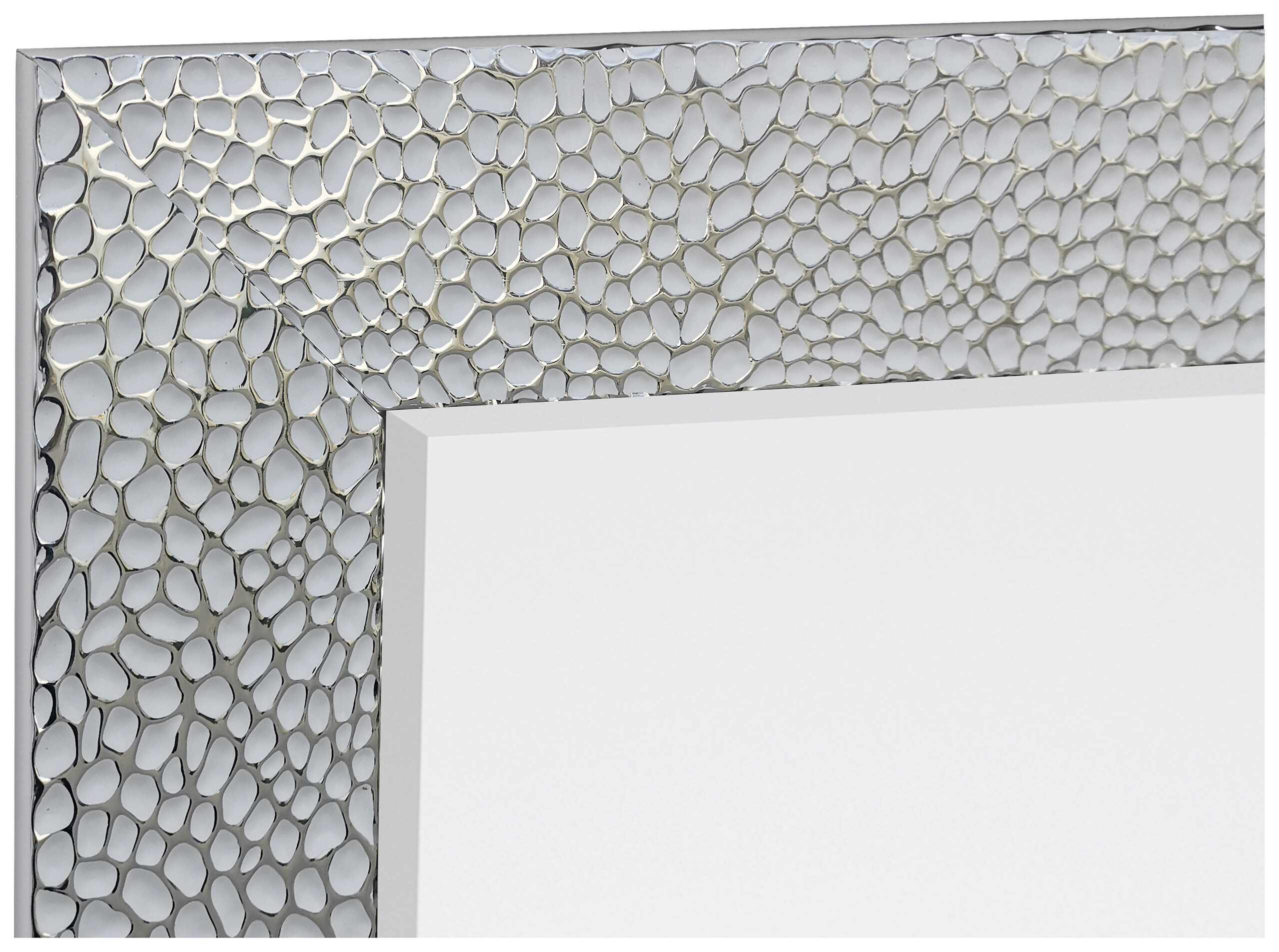 Mirrors&More Rahmenspiegel VICKY weiß Chrom Optik B/H/T: ca. 50x150x2 cm