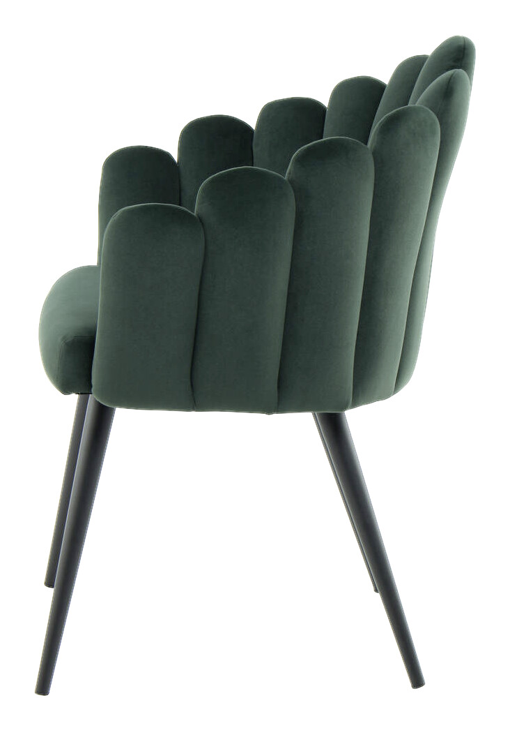 Stuhl Jeane 600 grün Microfaser B/H/T: ca. 61x85x58 cm