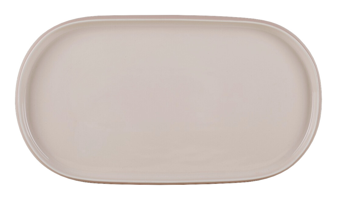 Servierplatte rosa Steinzeug D: ca. 36,4 cm