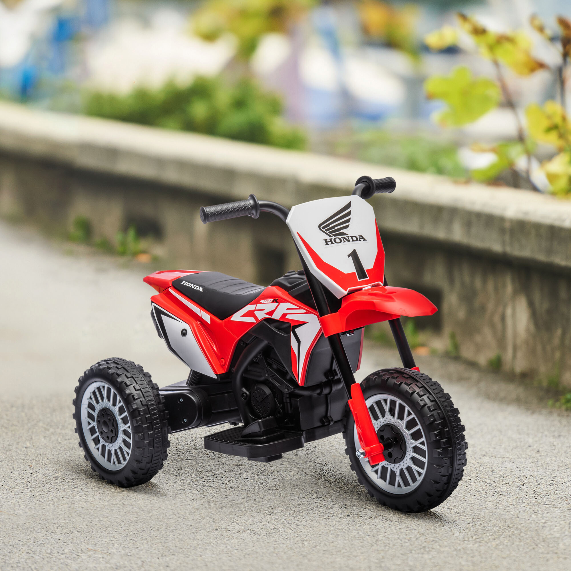 HOMCOM Kinder-Elektromotorrad rot B/H/L: ca. 40,5x43,5x71 cm