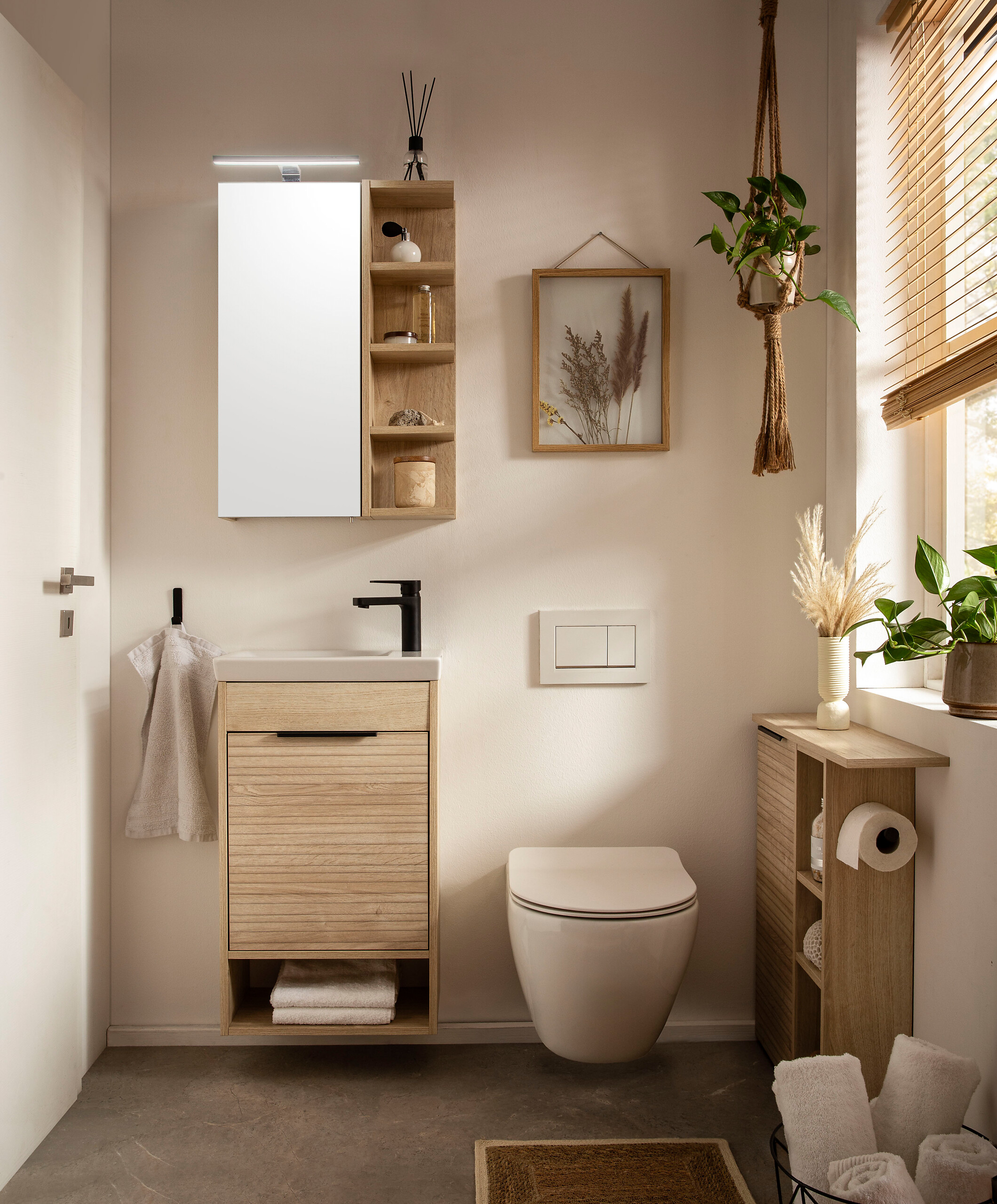 Unterschrank Mads Eiche Nachbildung B/H/T: ca. 70,7x74,3x17 cm